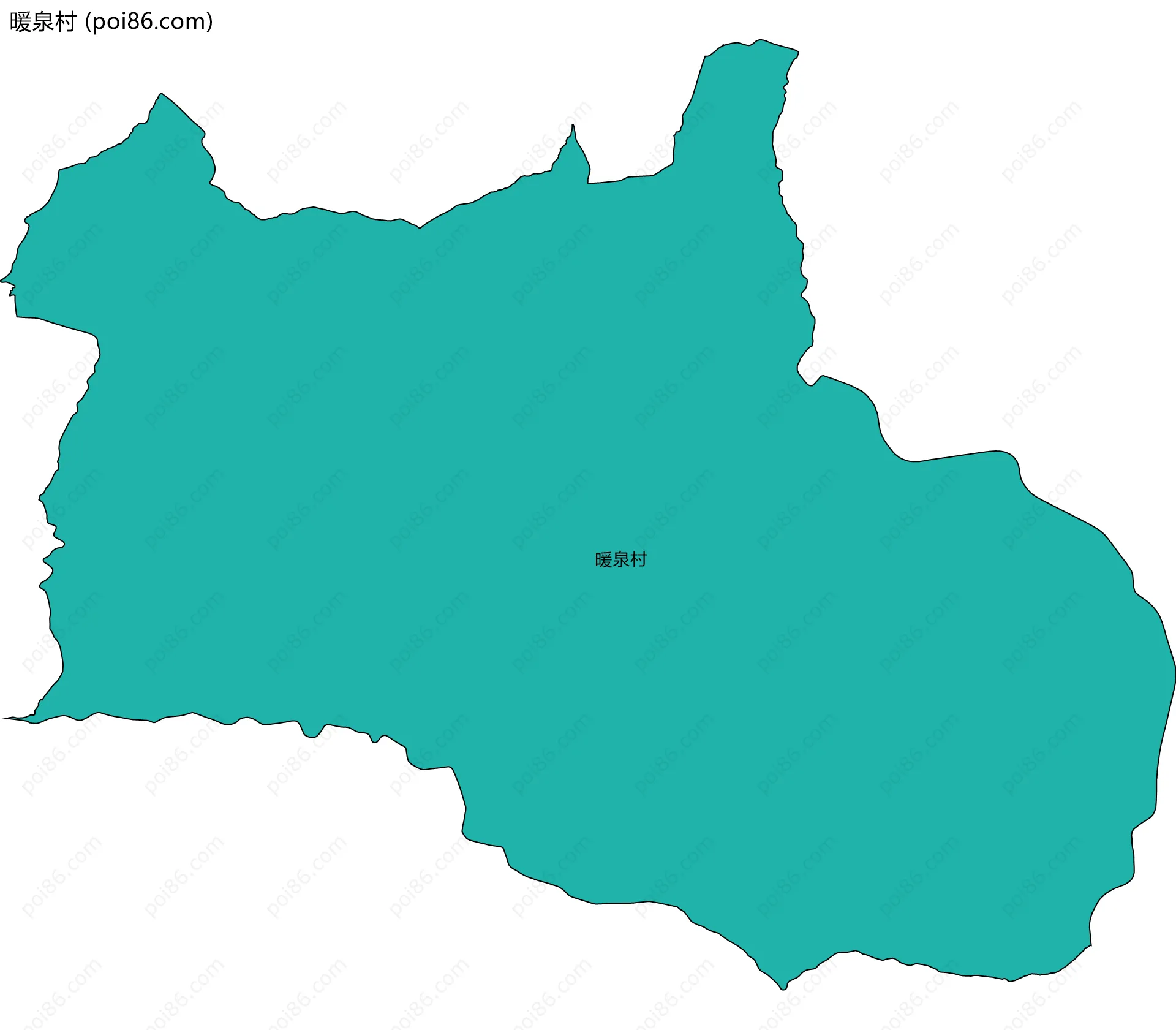暖泉村边界地图