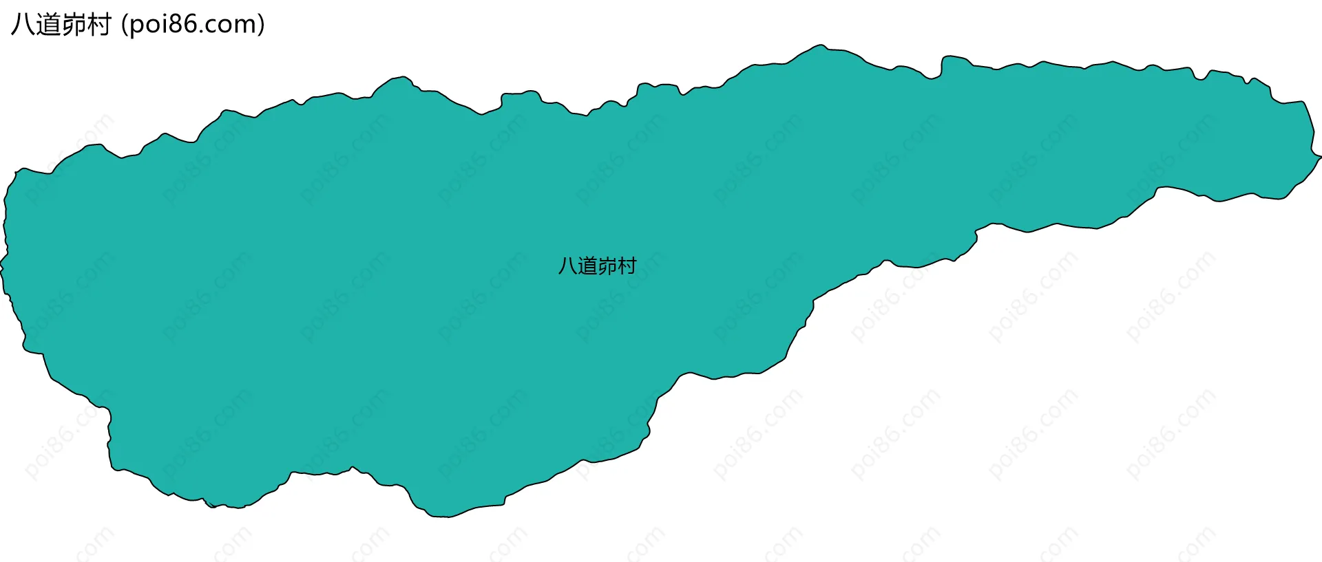 八道峁村边界地图