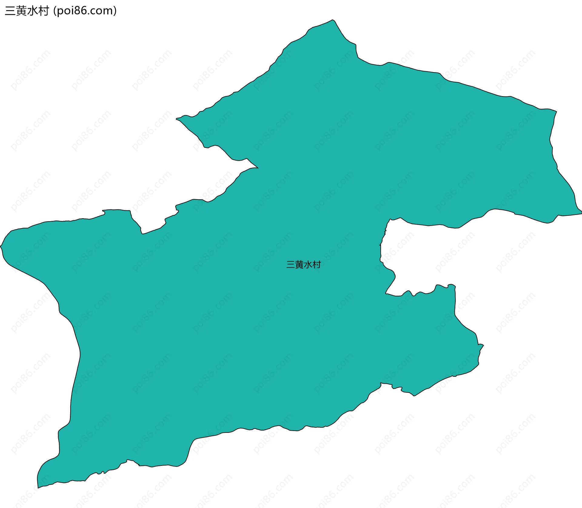 三黄水村边界地图