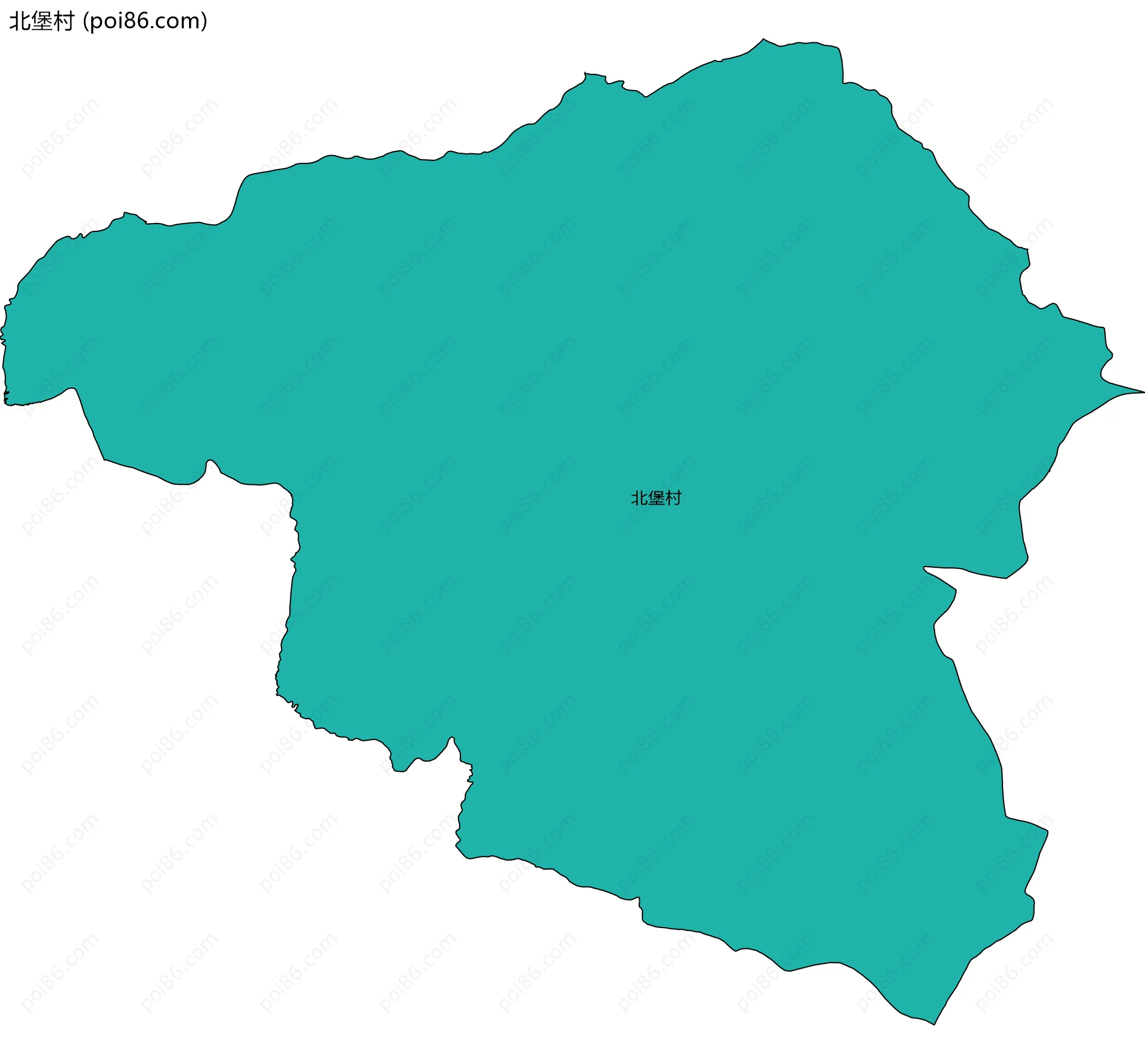 北堡村边界地图
