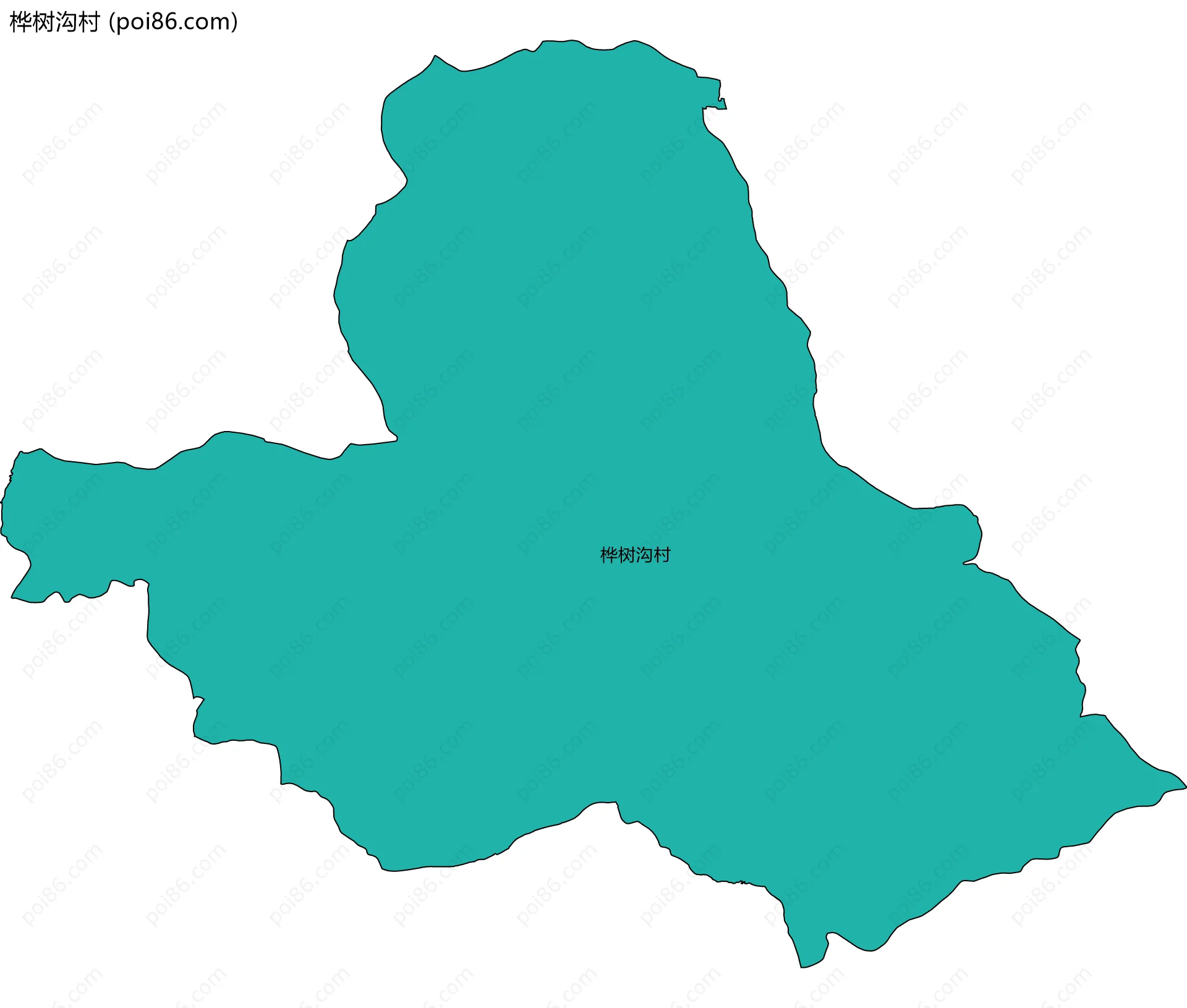 桦树沟村边界地图