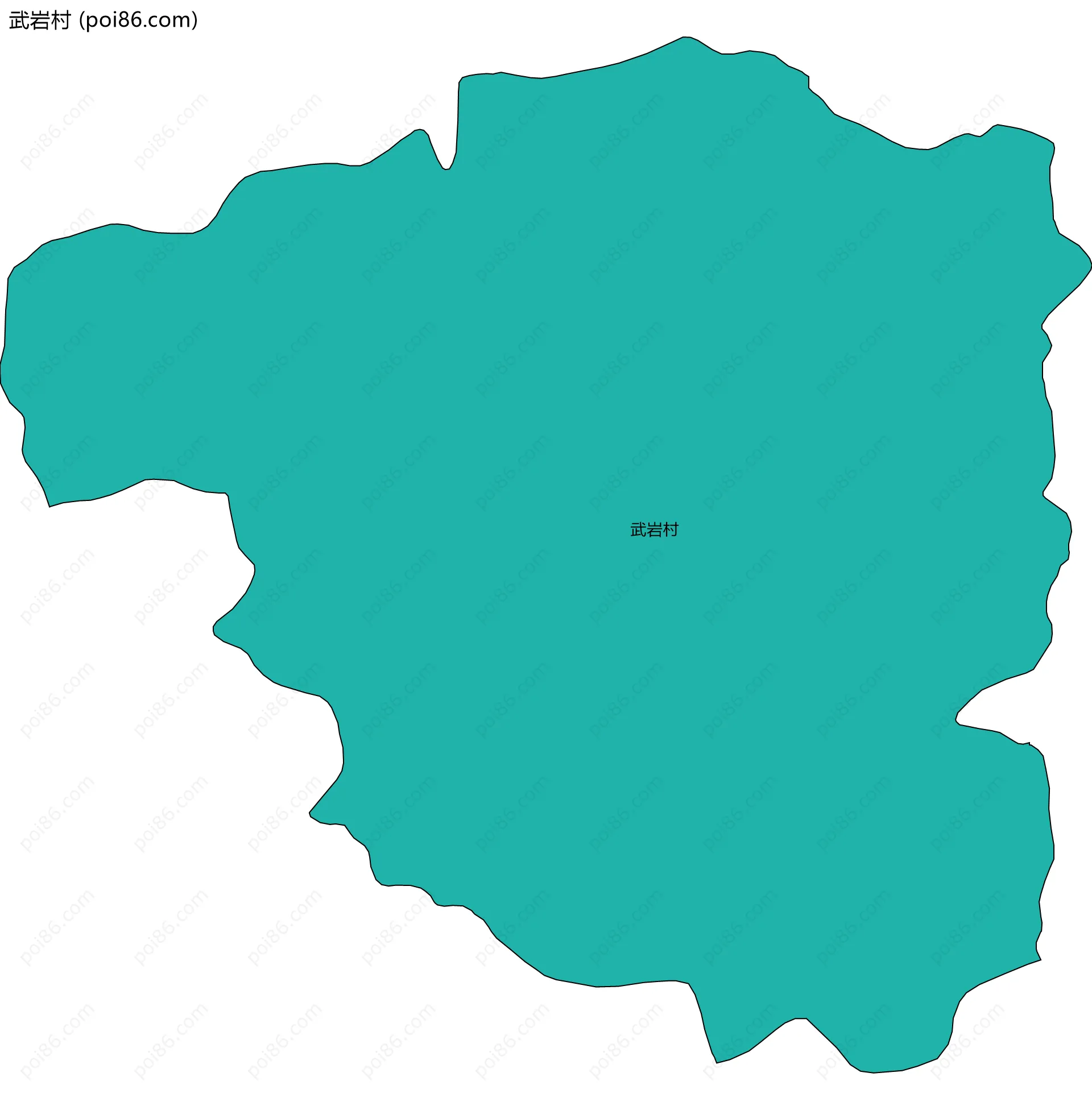 武岩村边界地图