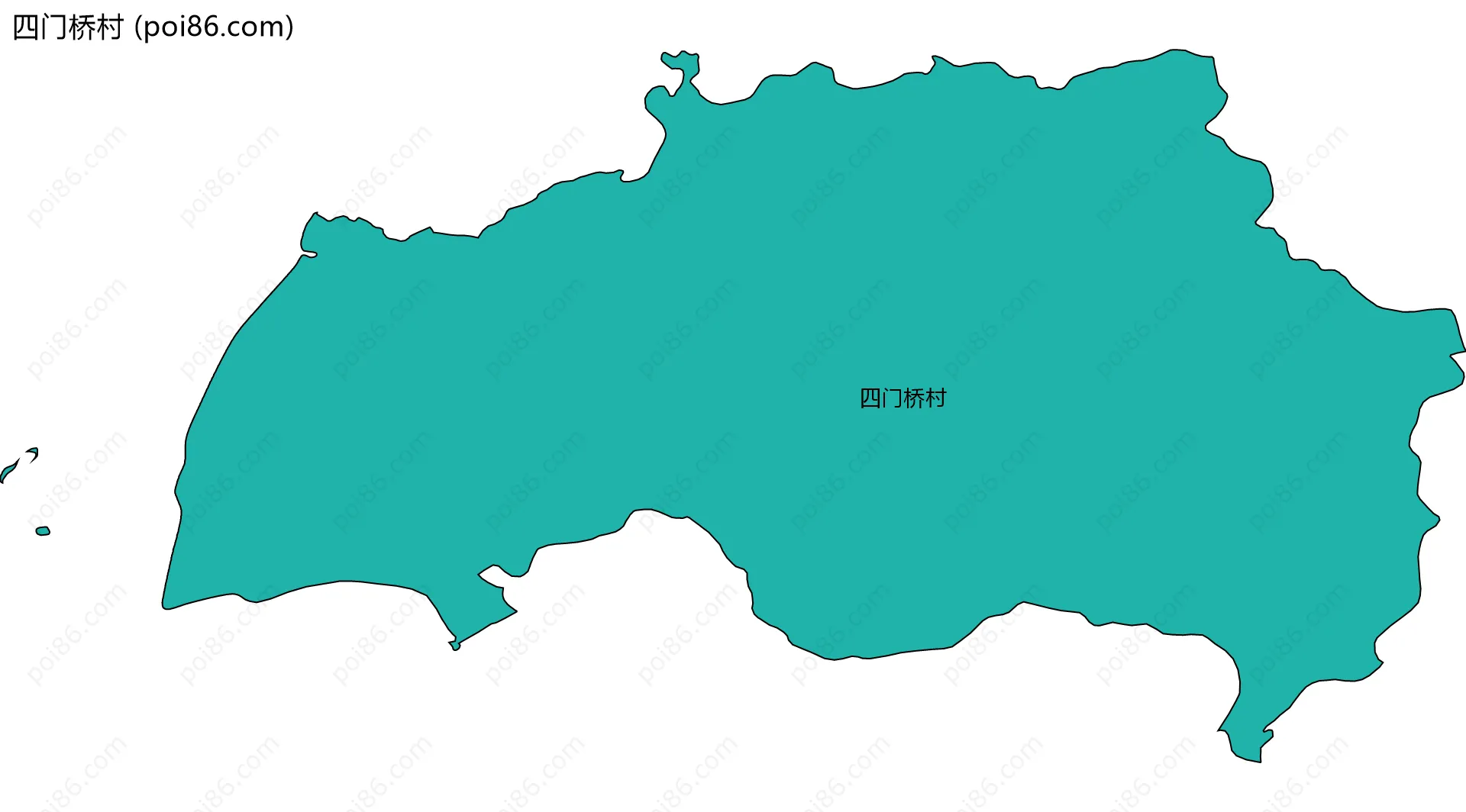四门桥村边界地图