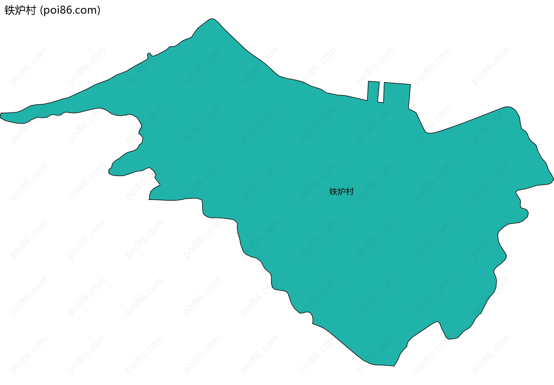 铁炉村边界地图