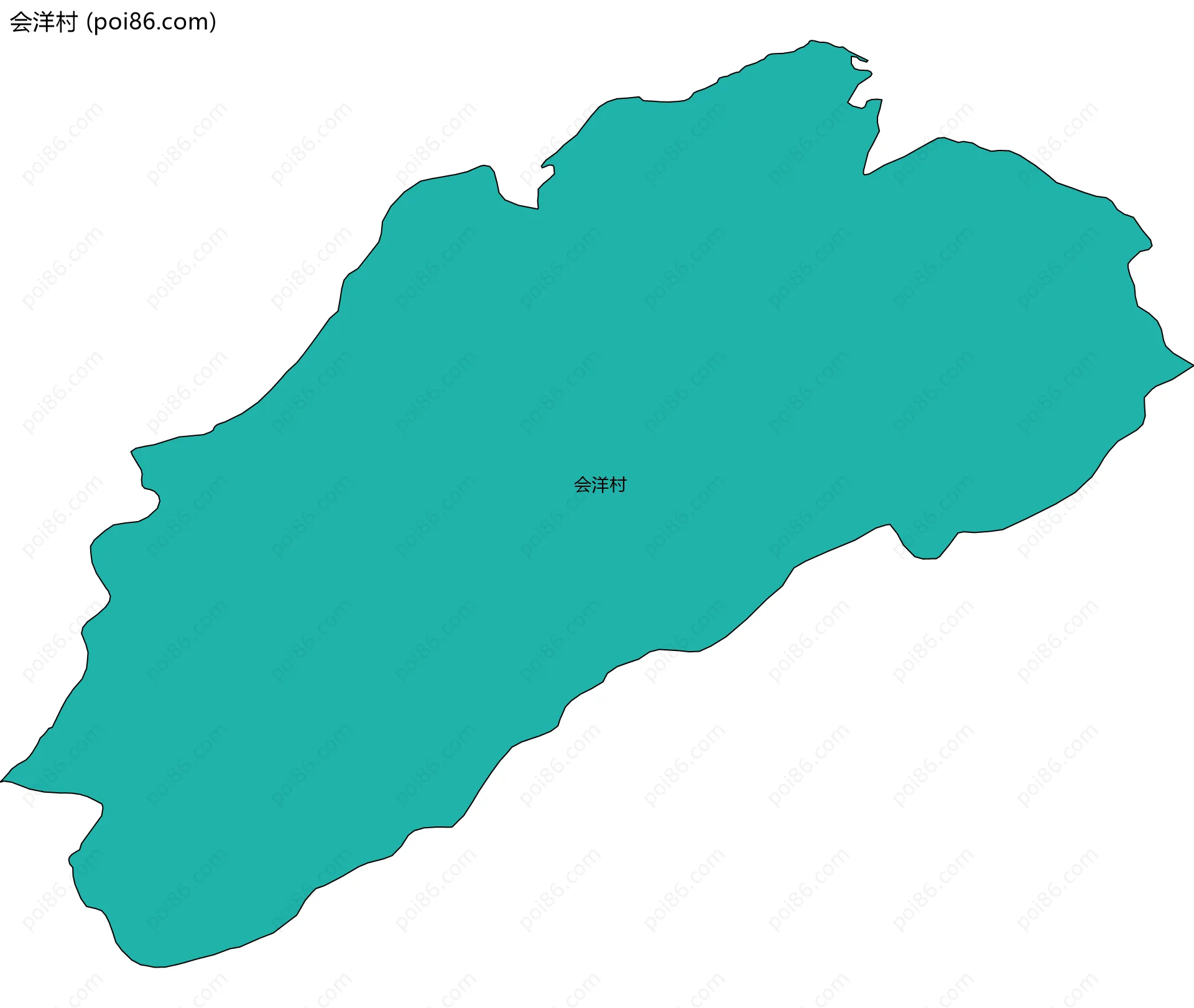 会洋村边界地图