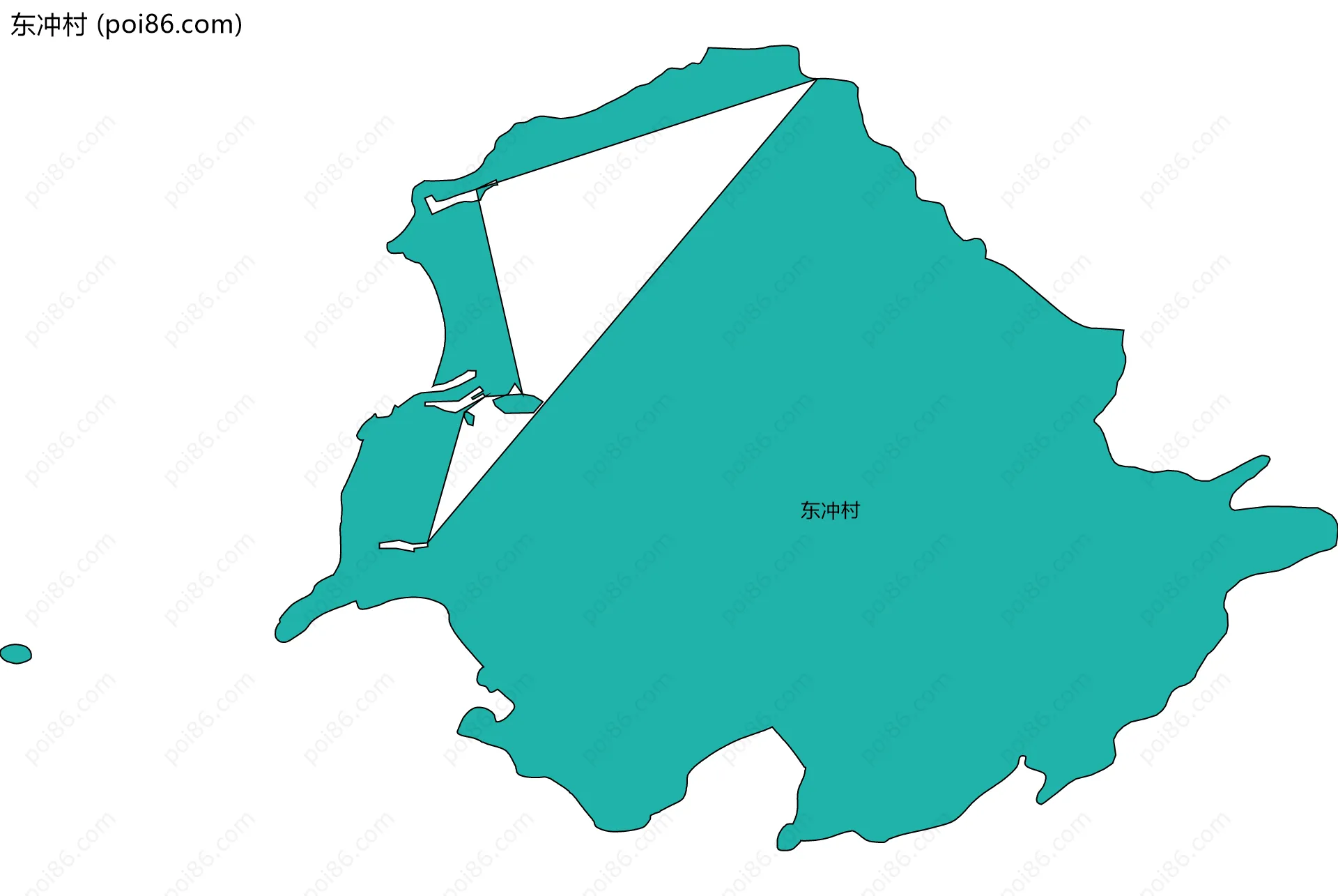 东冲村边界地图