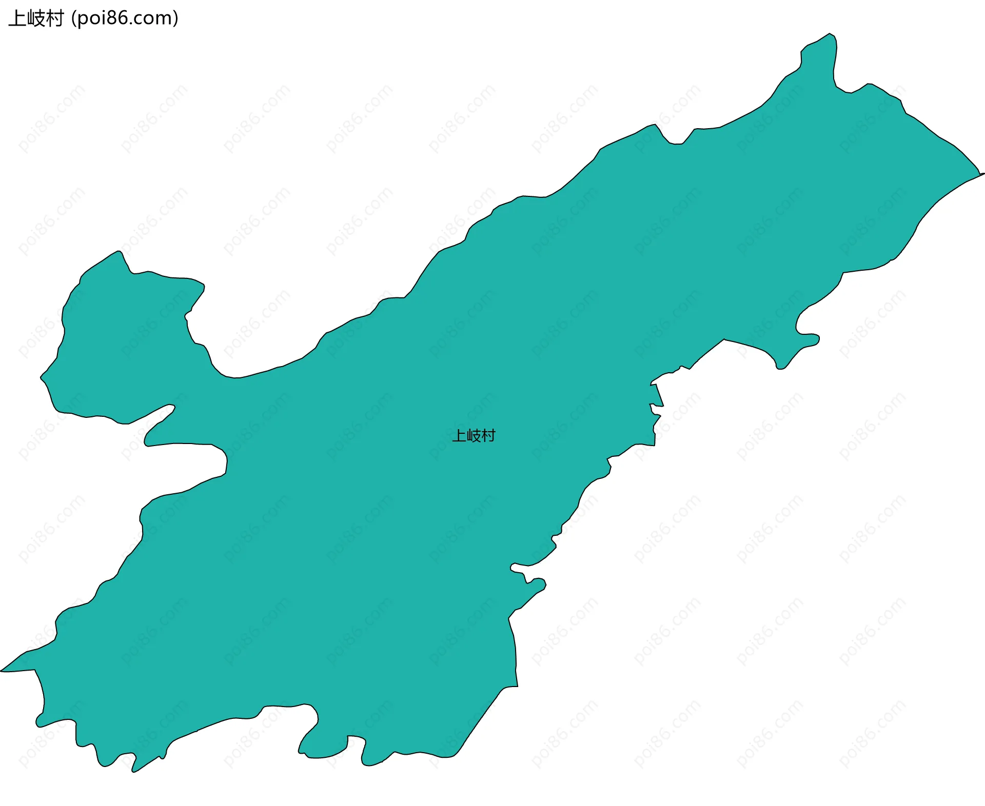 上岐村边界地图