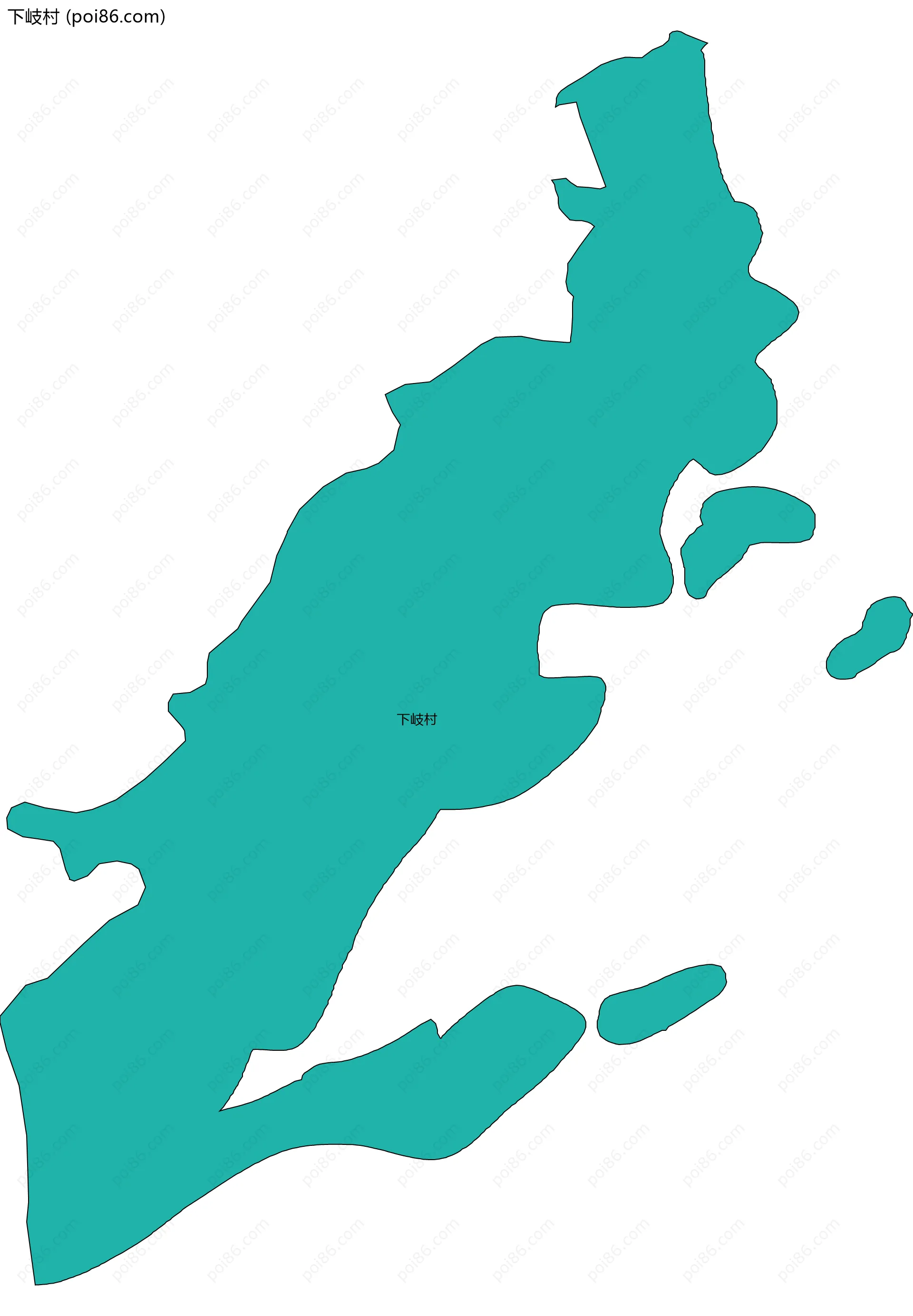 下岐村边界地图