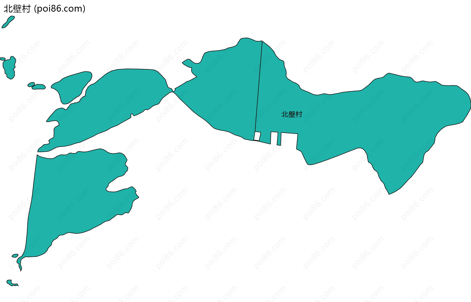 北壁村边界地图