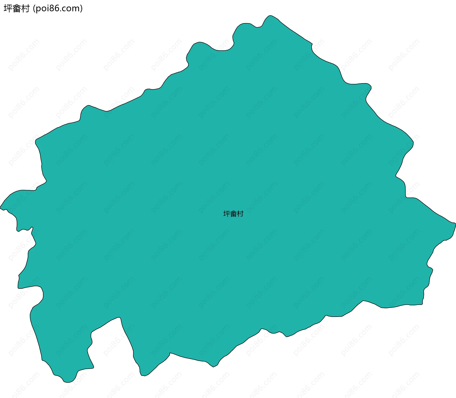 坪畲村边界地图