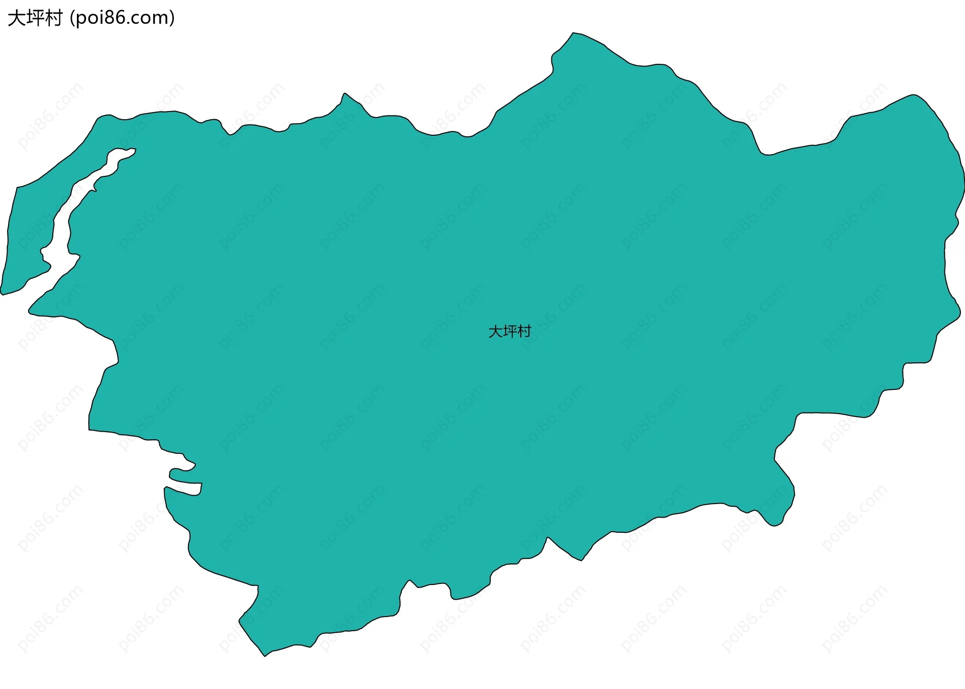 大坪村边界地图