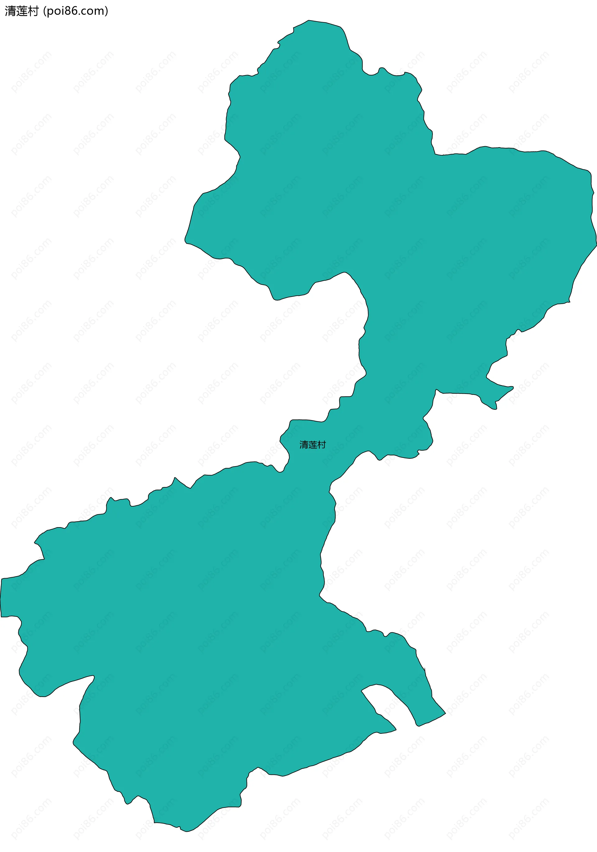 清莲村边界地图