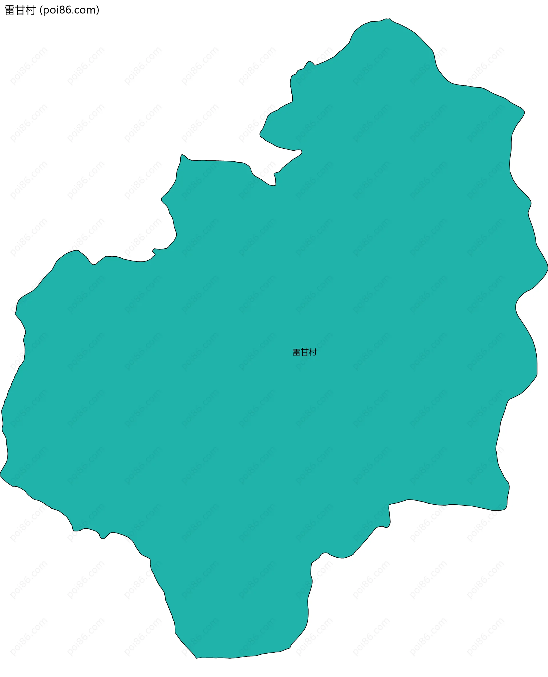 雷甘村边界地图