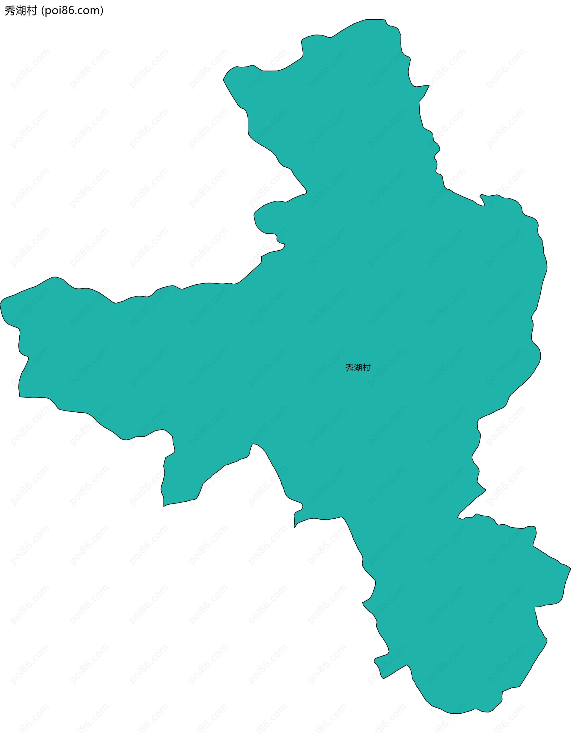 秀湖村边界地图