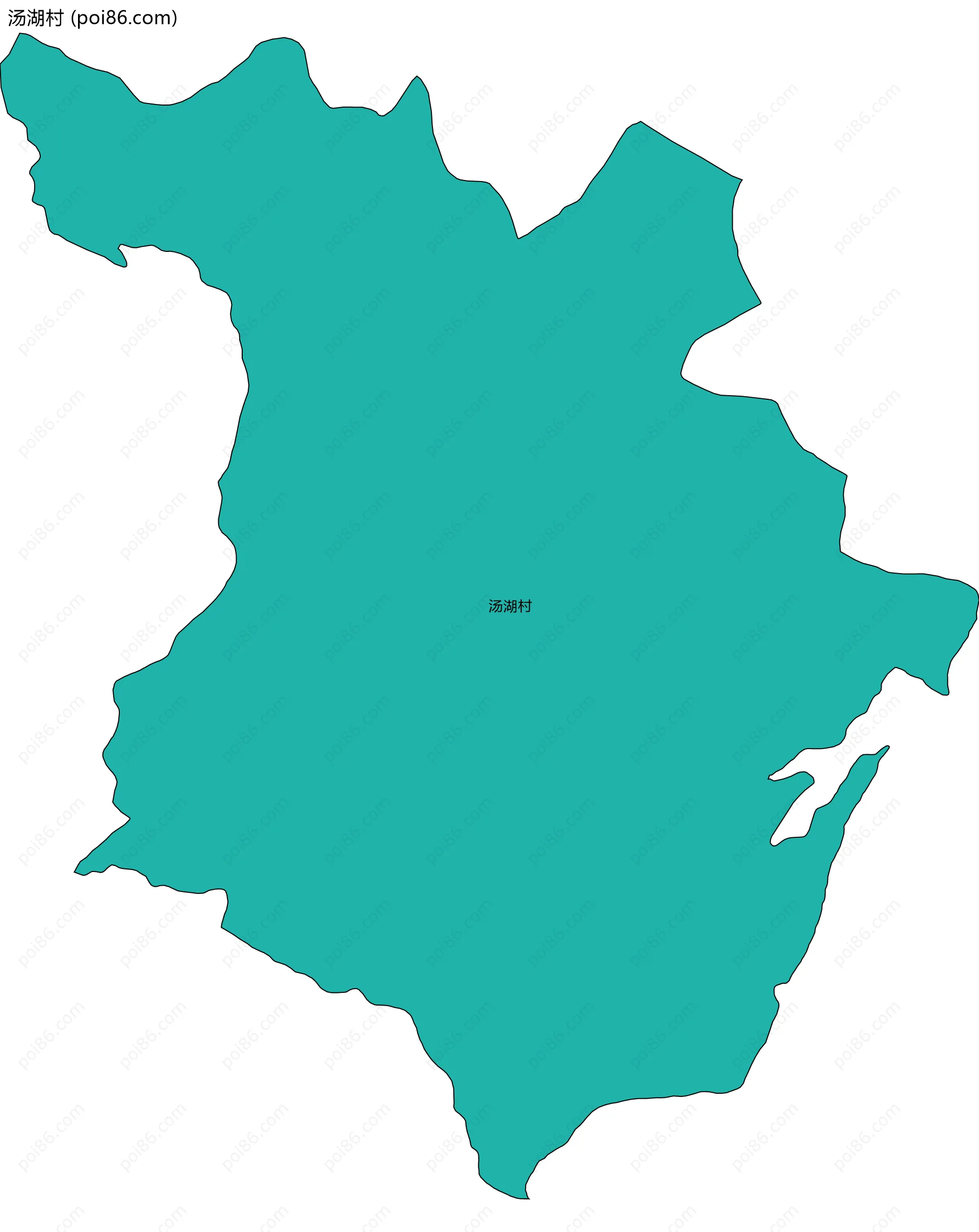 汤湖村边界地图