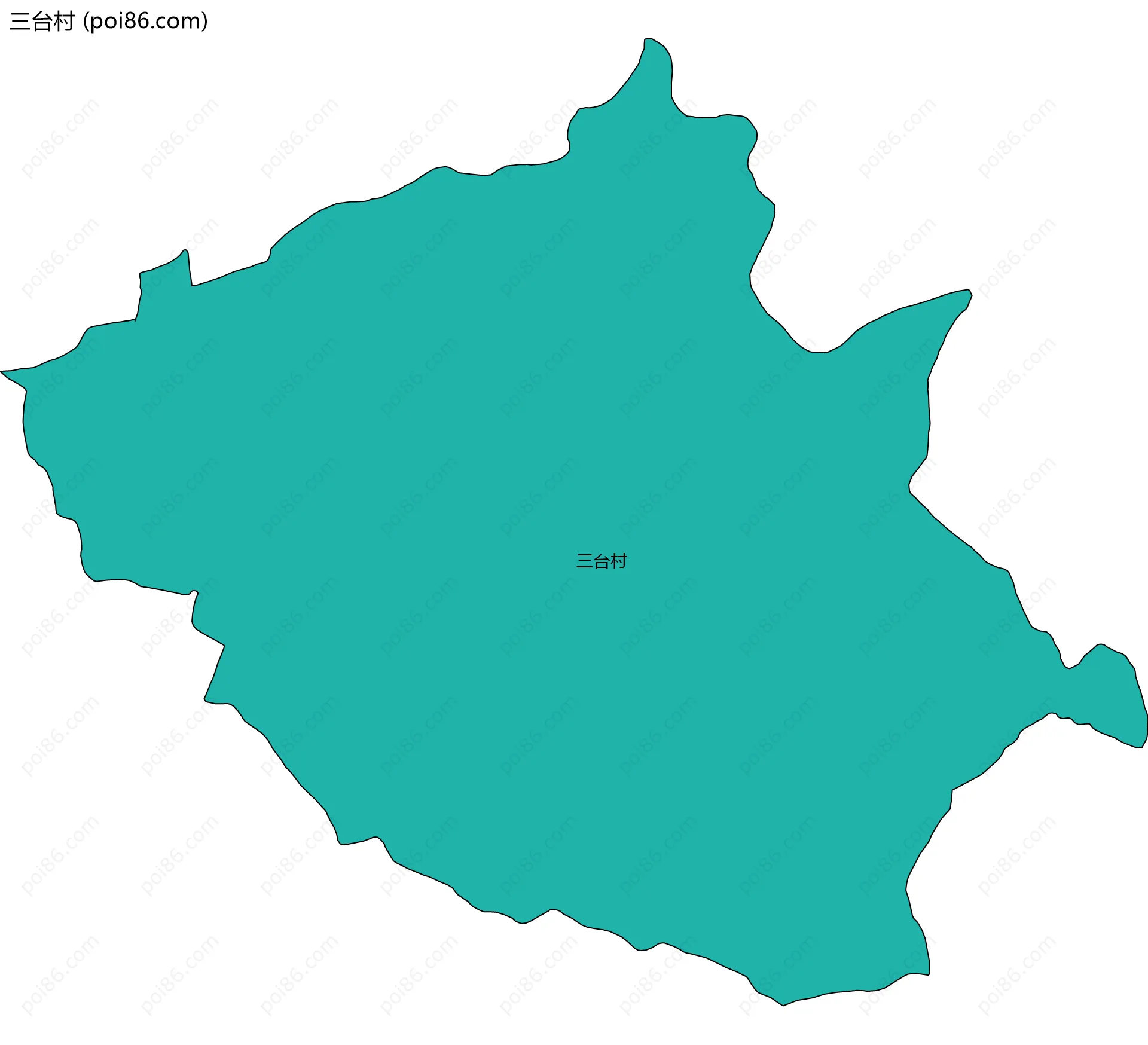三台村边界地图