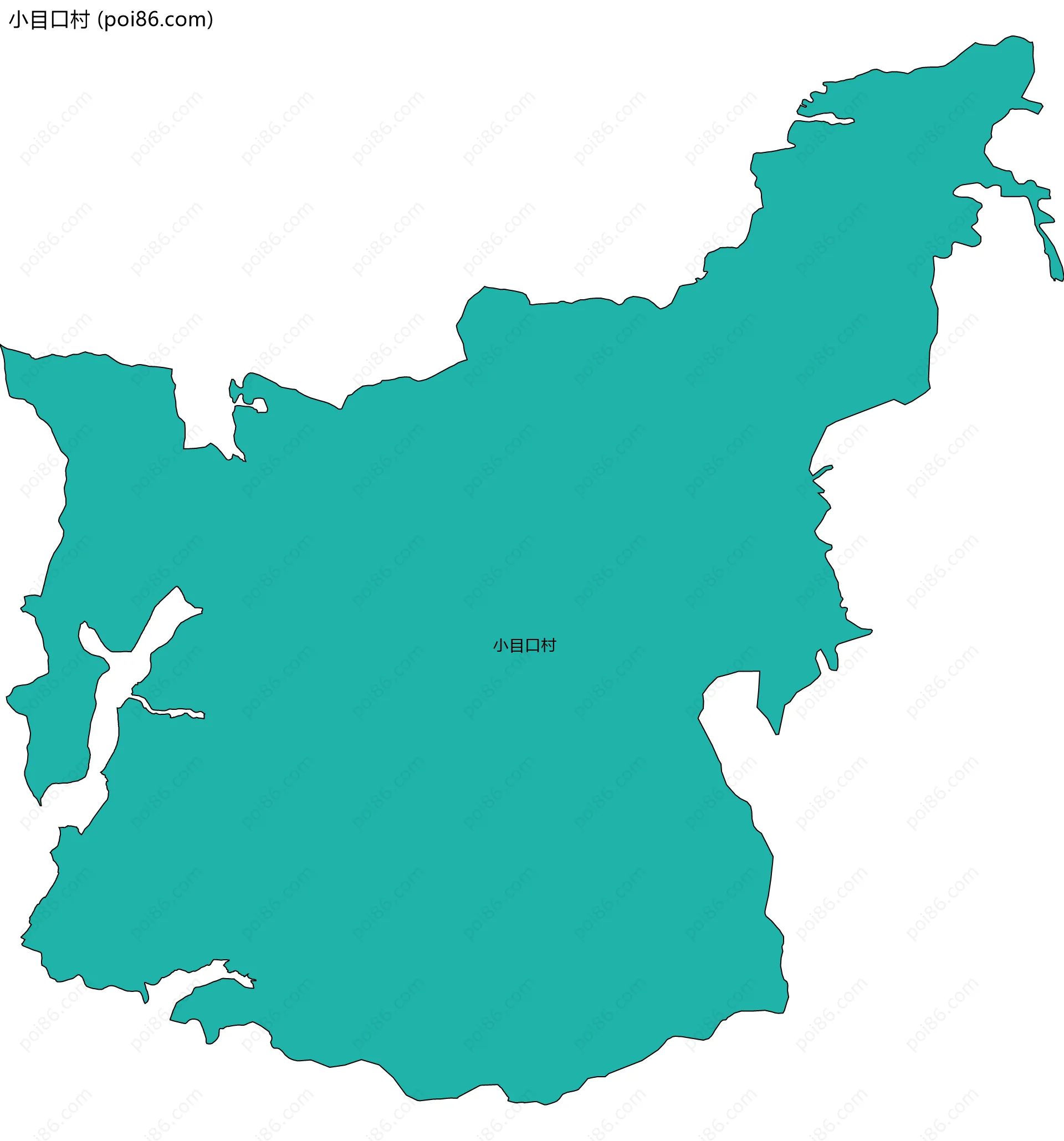 小目口村边界地图