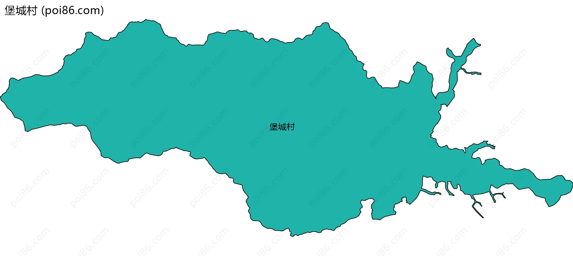 堡城村边界地图