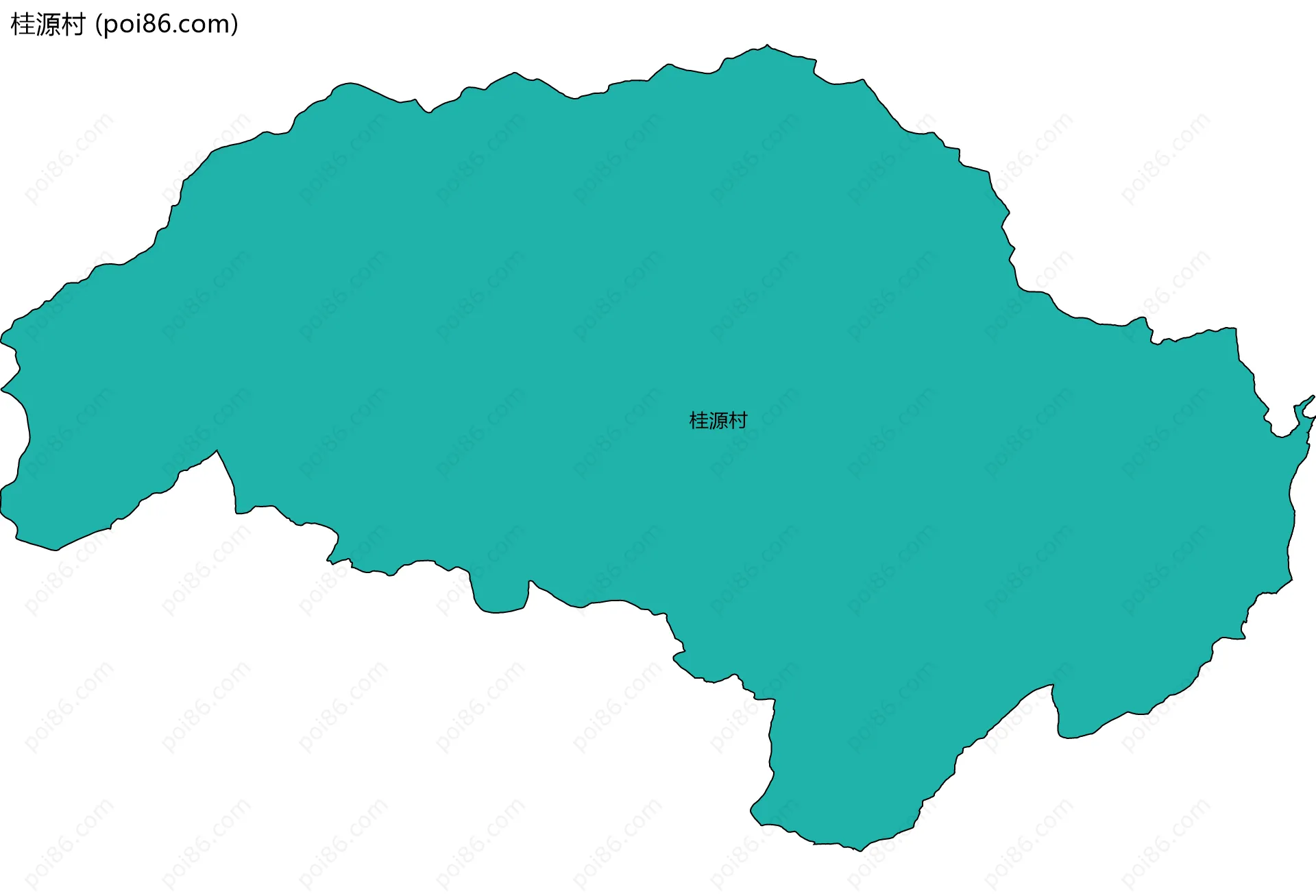 桂源村边界地图