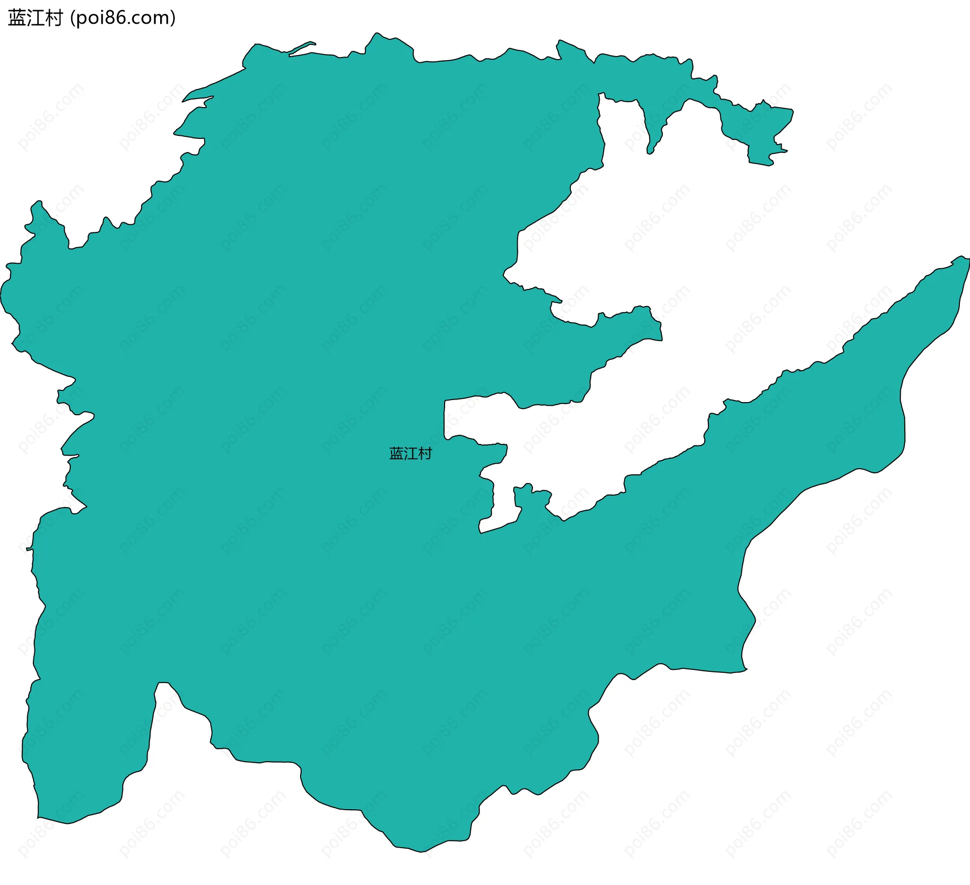 蓝江村边界地图