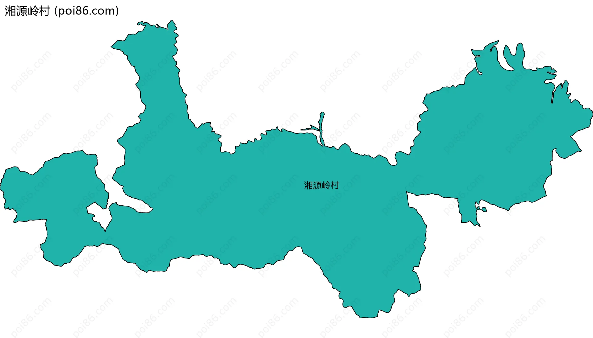 湘源岭村边界地图