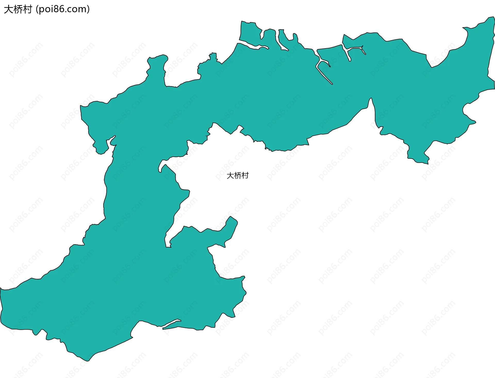 大桥村边界地图