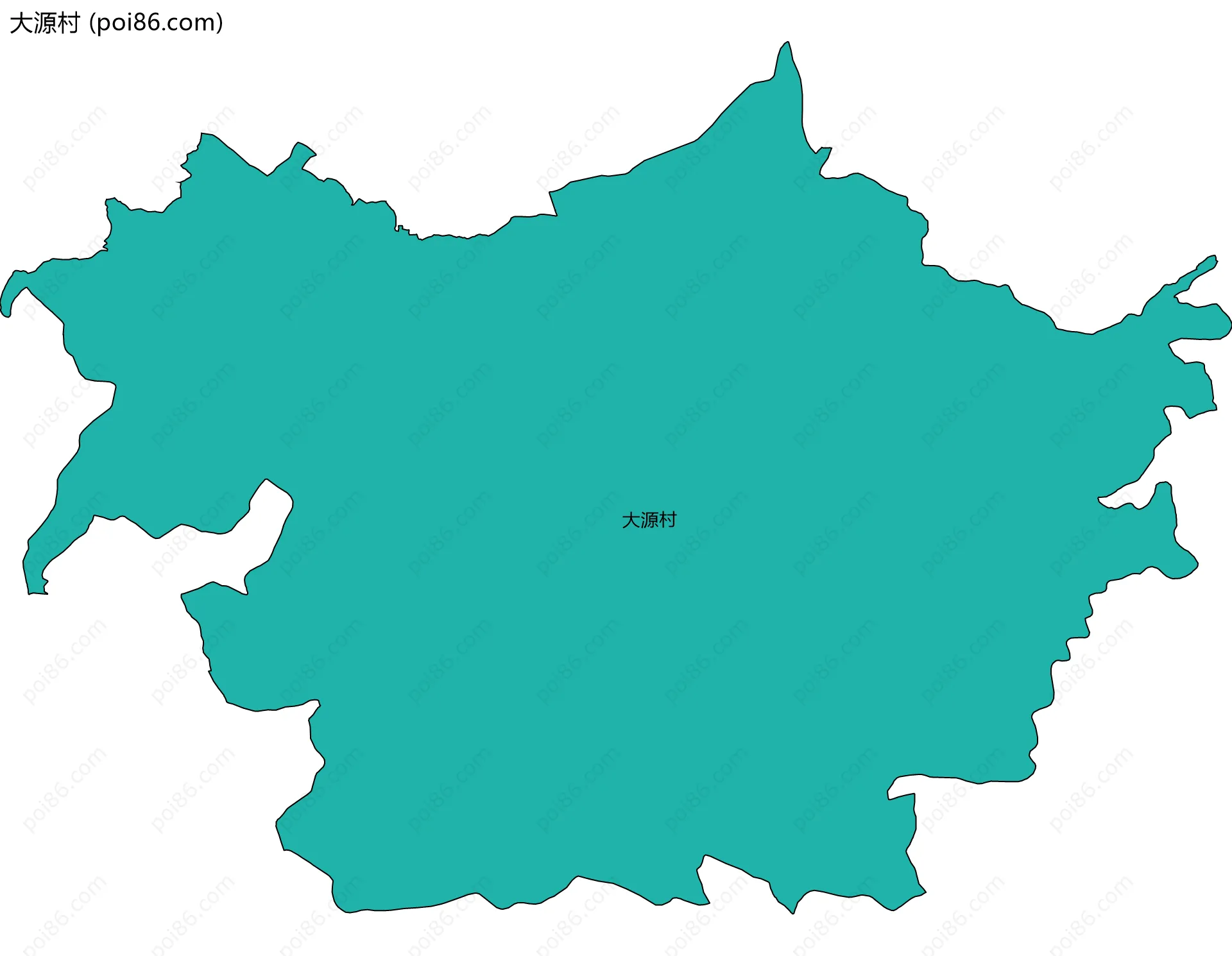 大源村边界地图