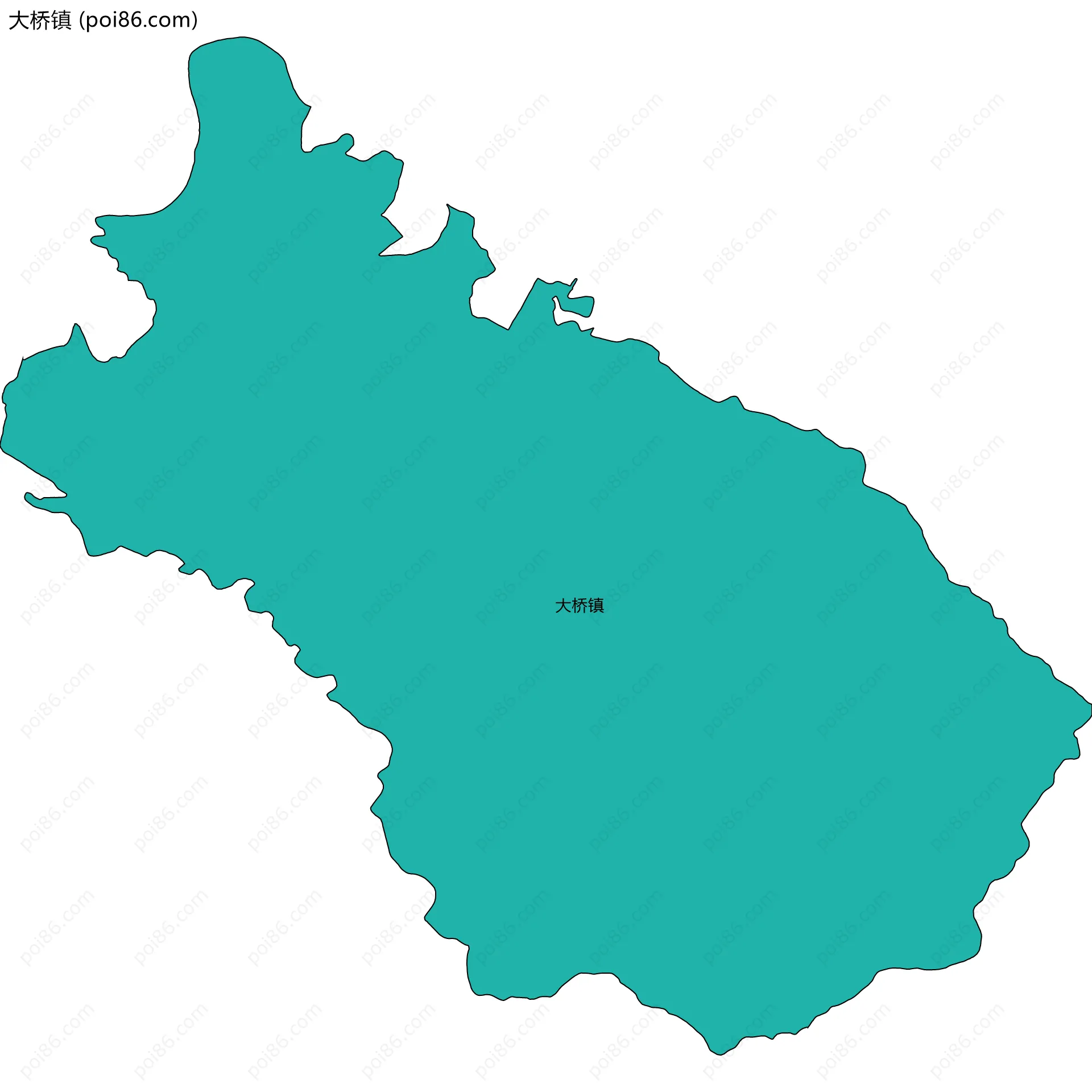 大桥镇边界地图