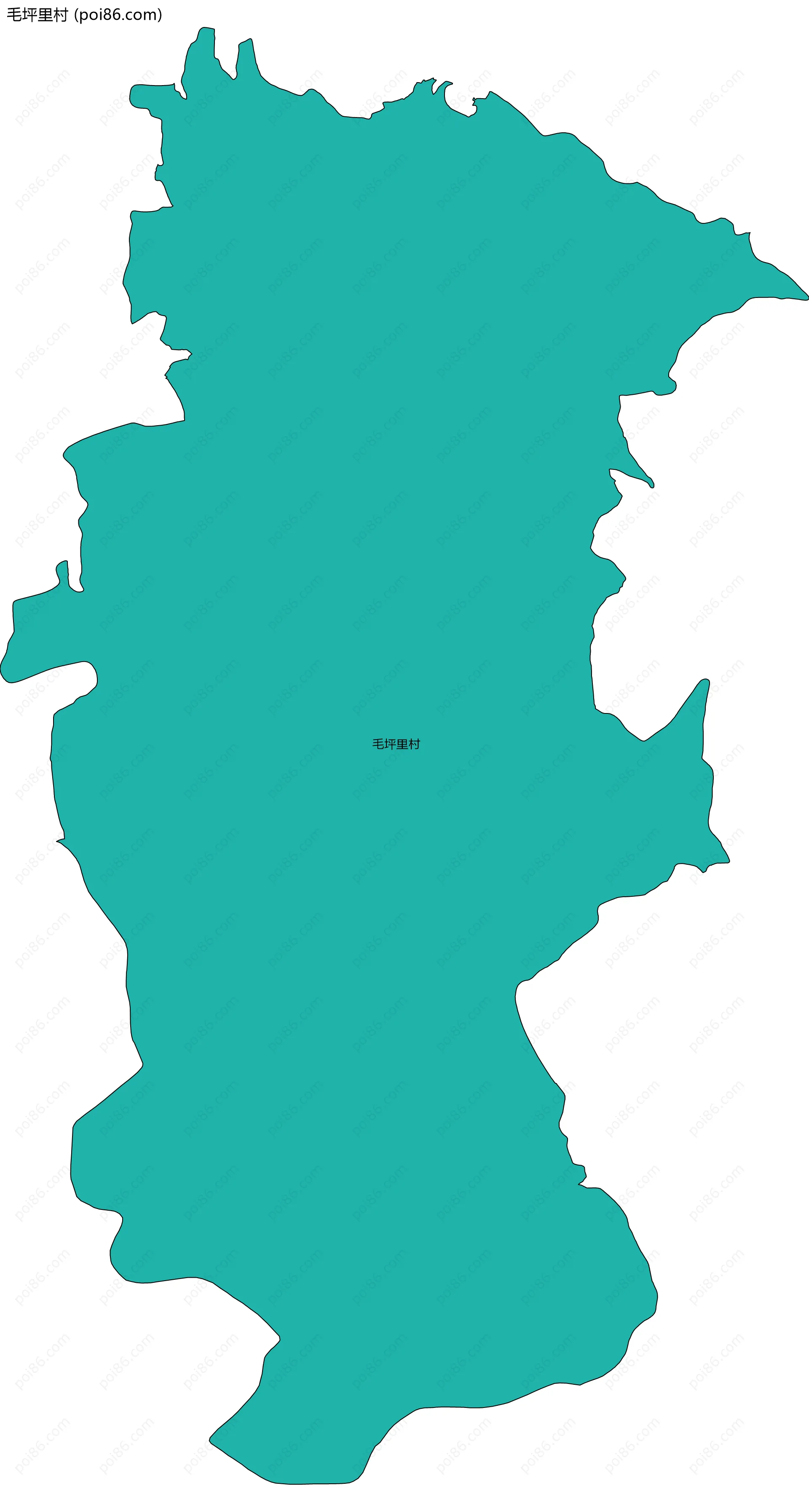 毛坪里村边界地图