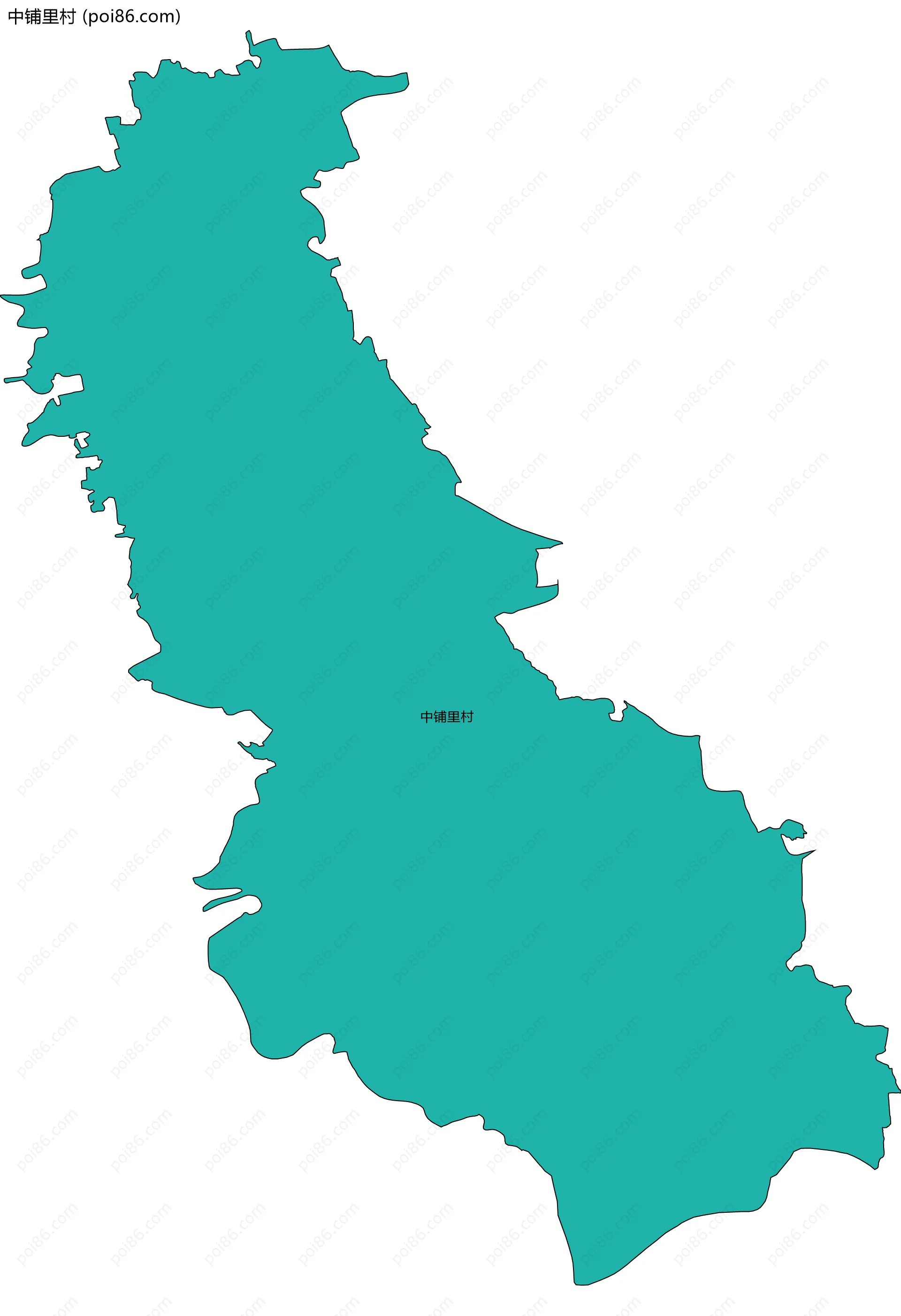 中铺里村边界地图