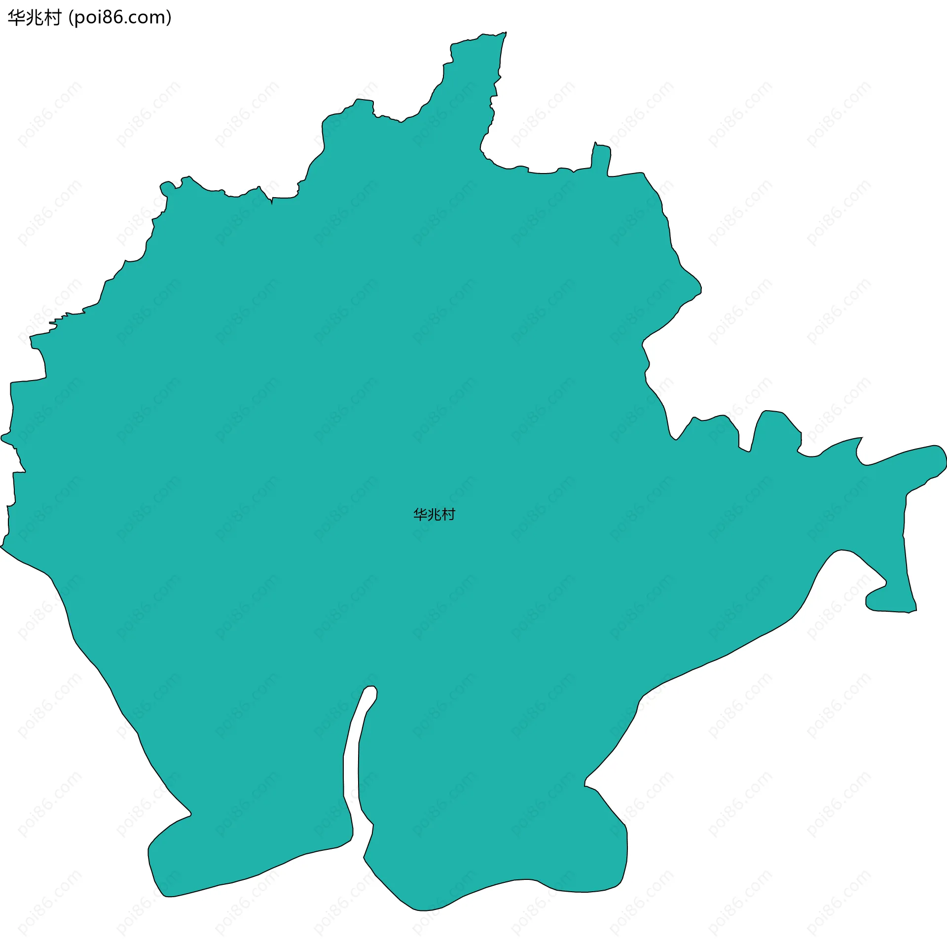 华兆村边界地图