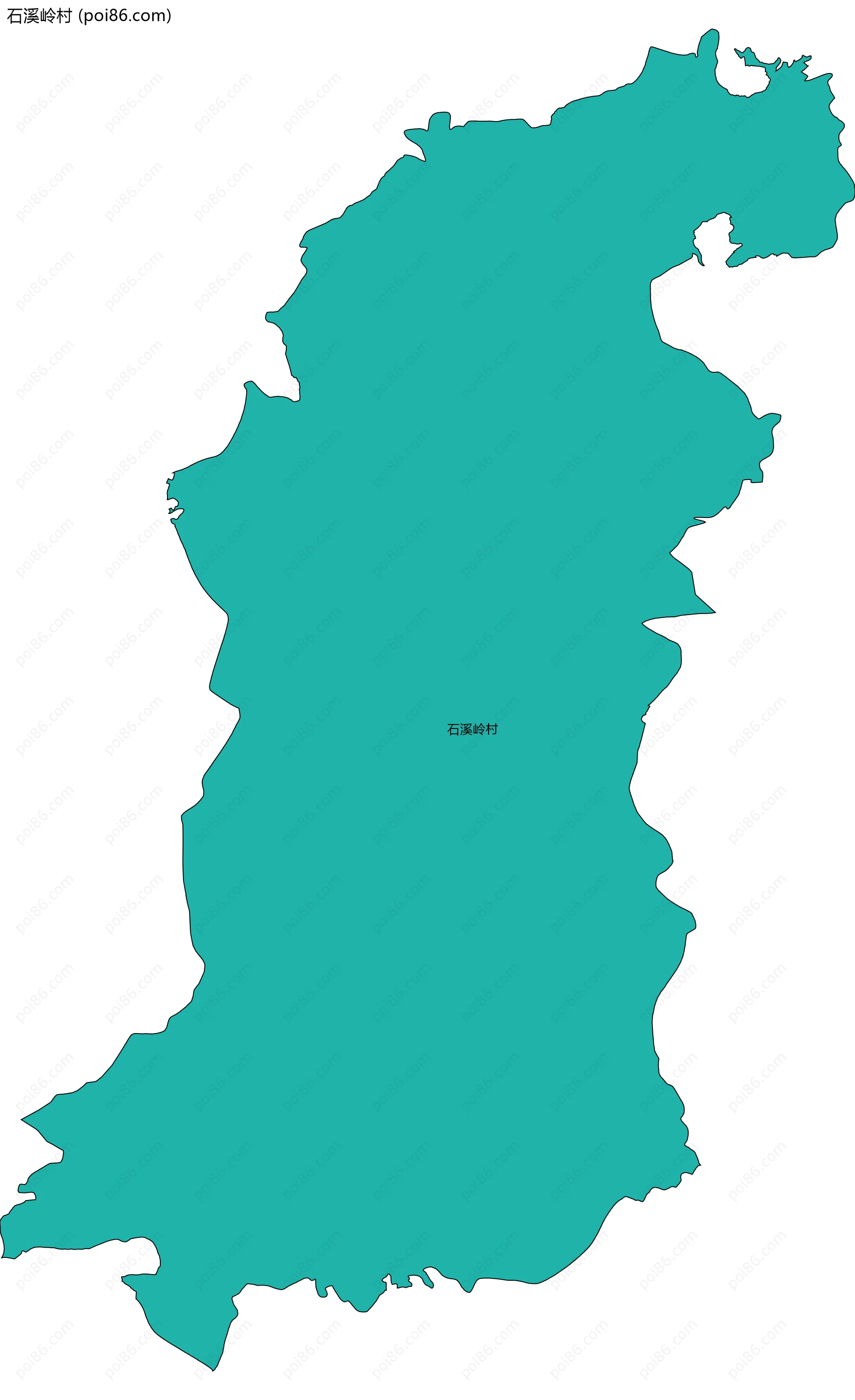 石溪岭村边界地图