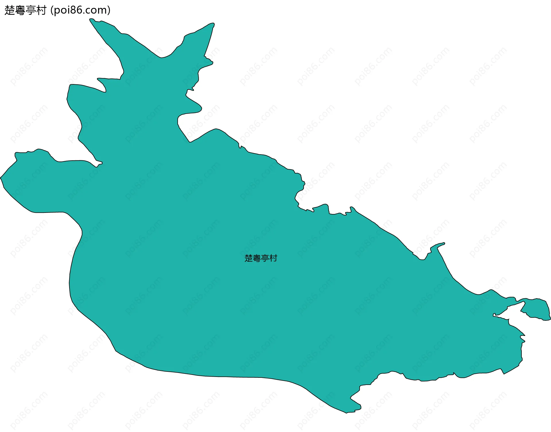 楚粤亭村边界地图