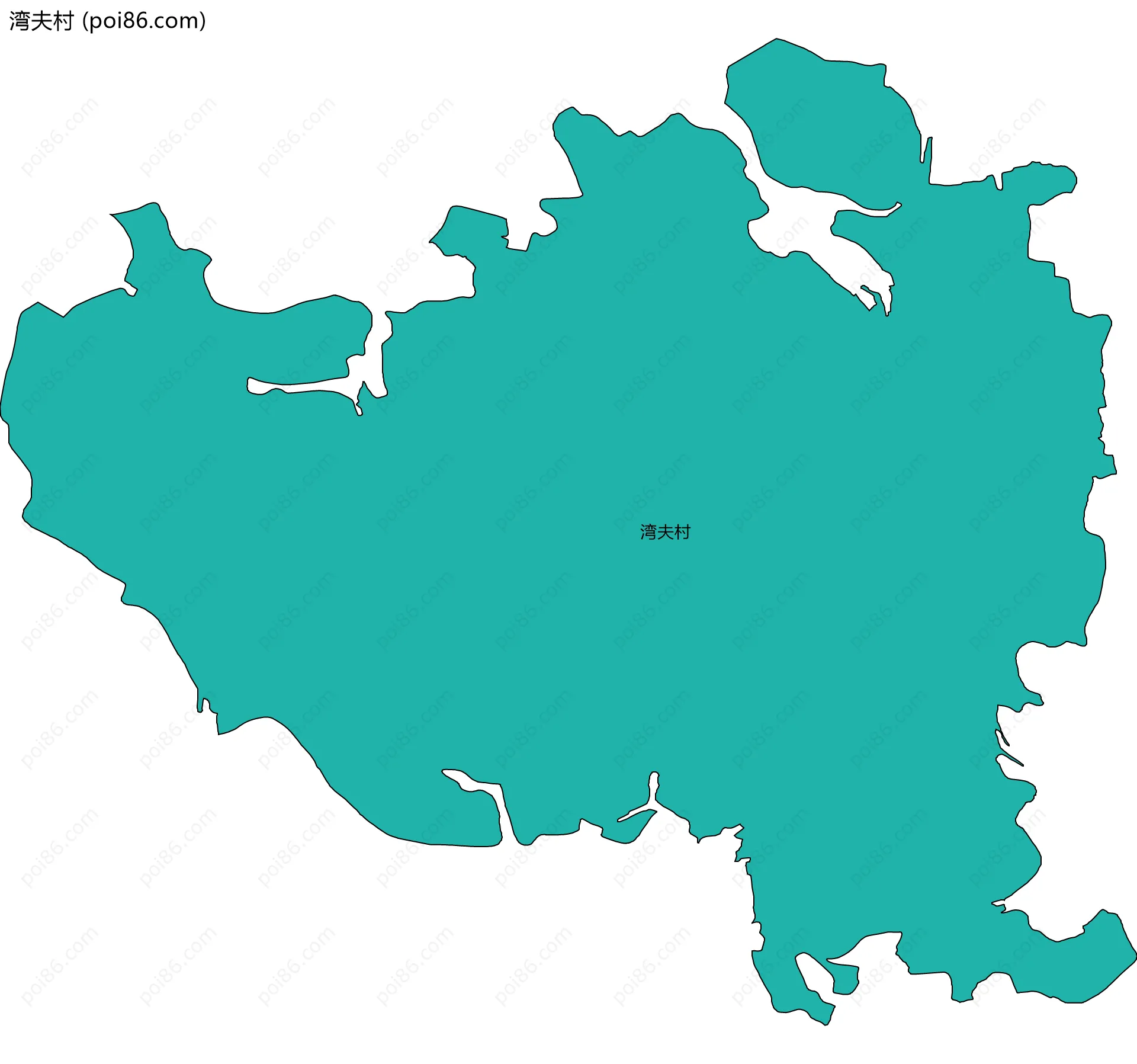 湾夫村边界地图