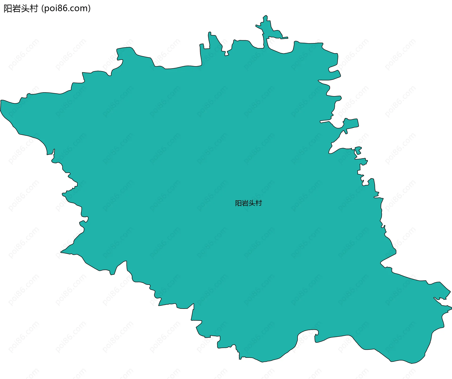 阳岩头村边界地图