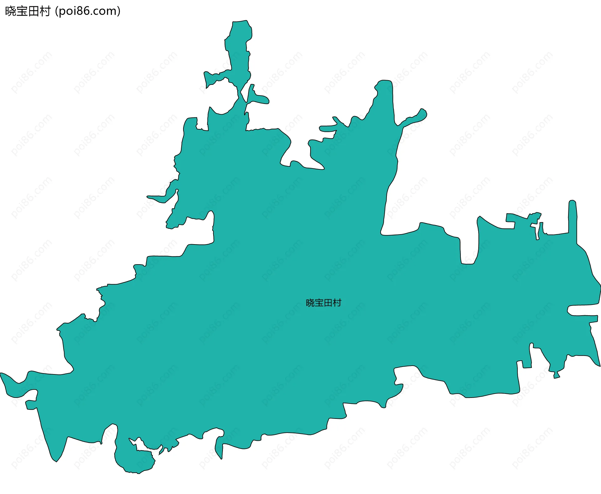 晓宝田村边界地图