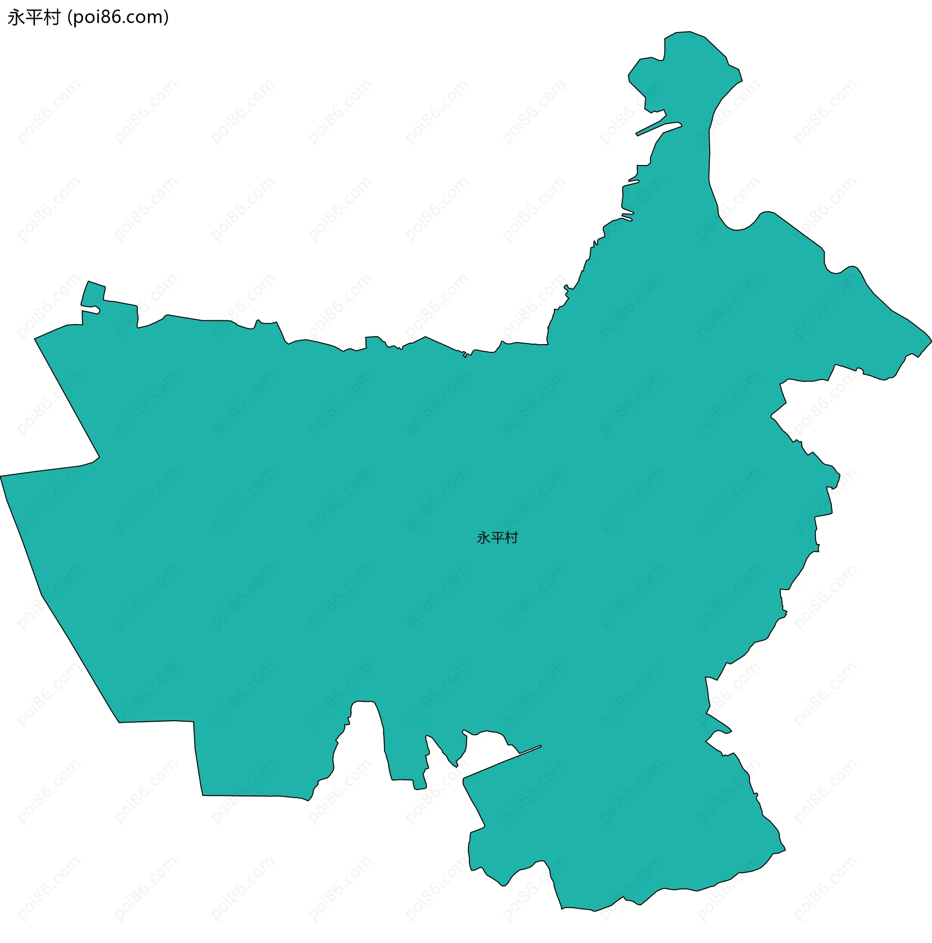 永平村边界地图
