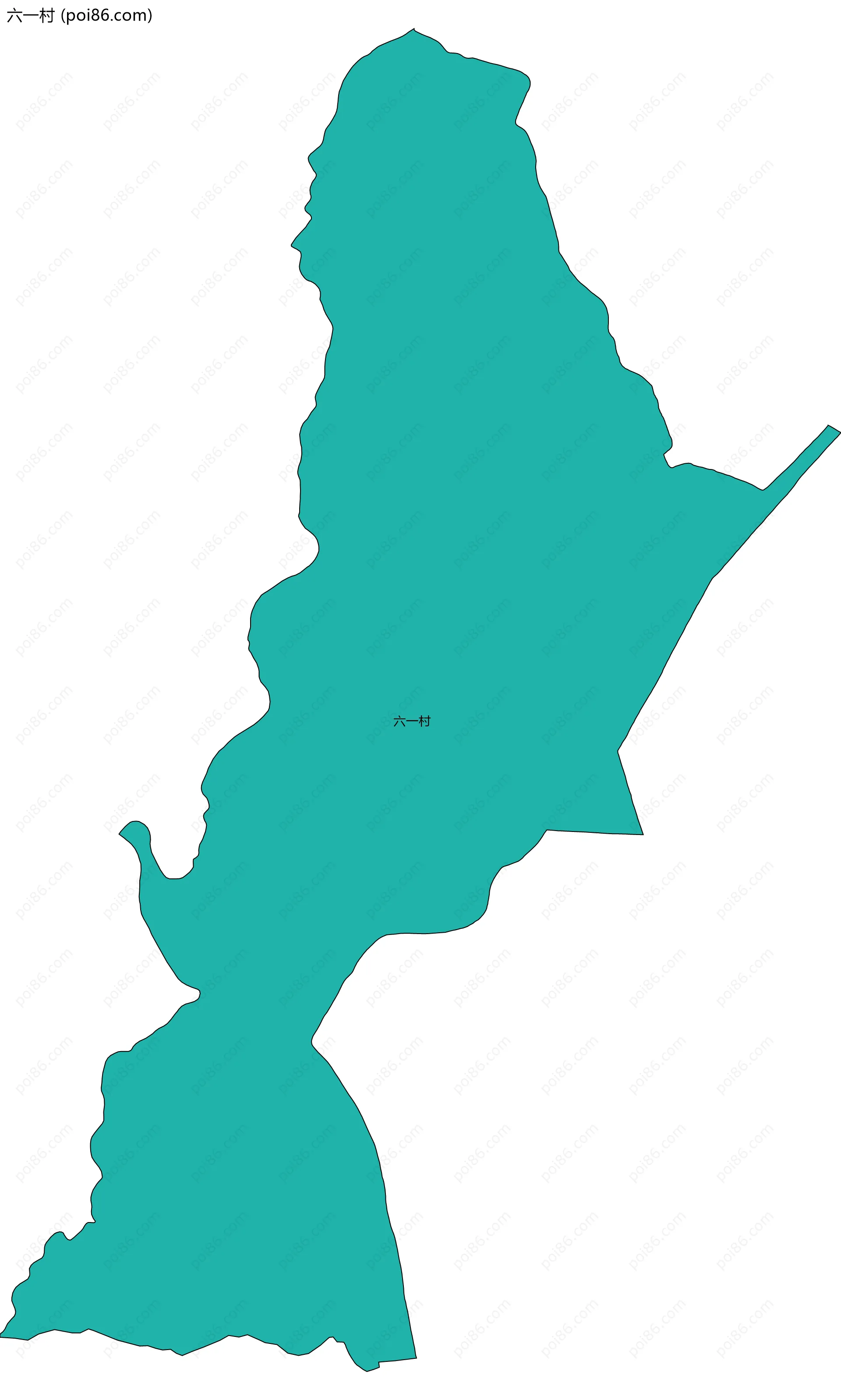 六一村边界地图