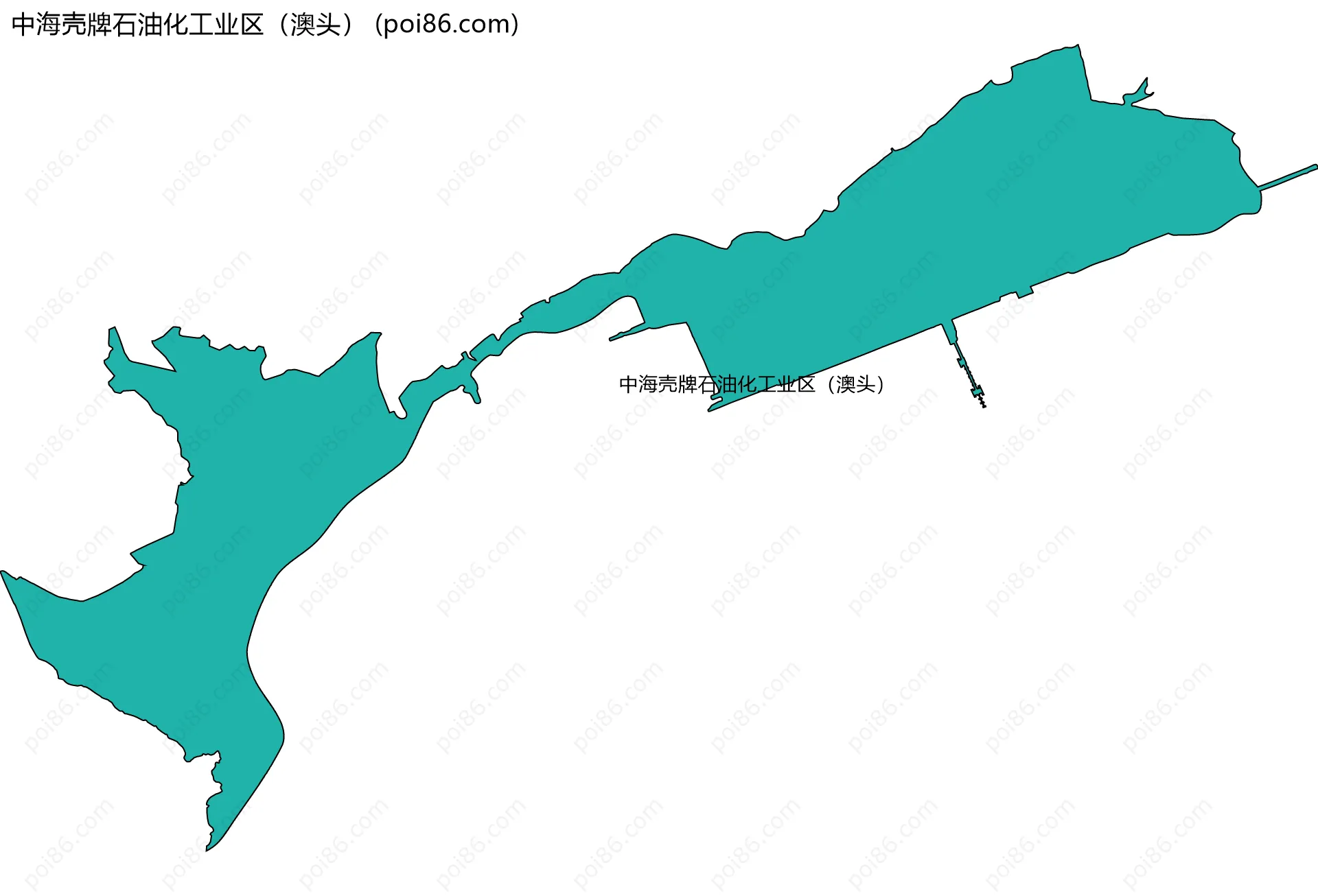 中海壳牌石油化工业区（澳头）边界地图