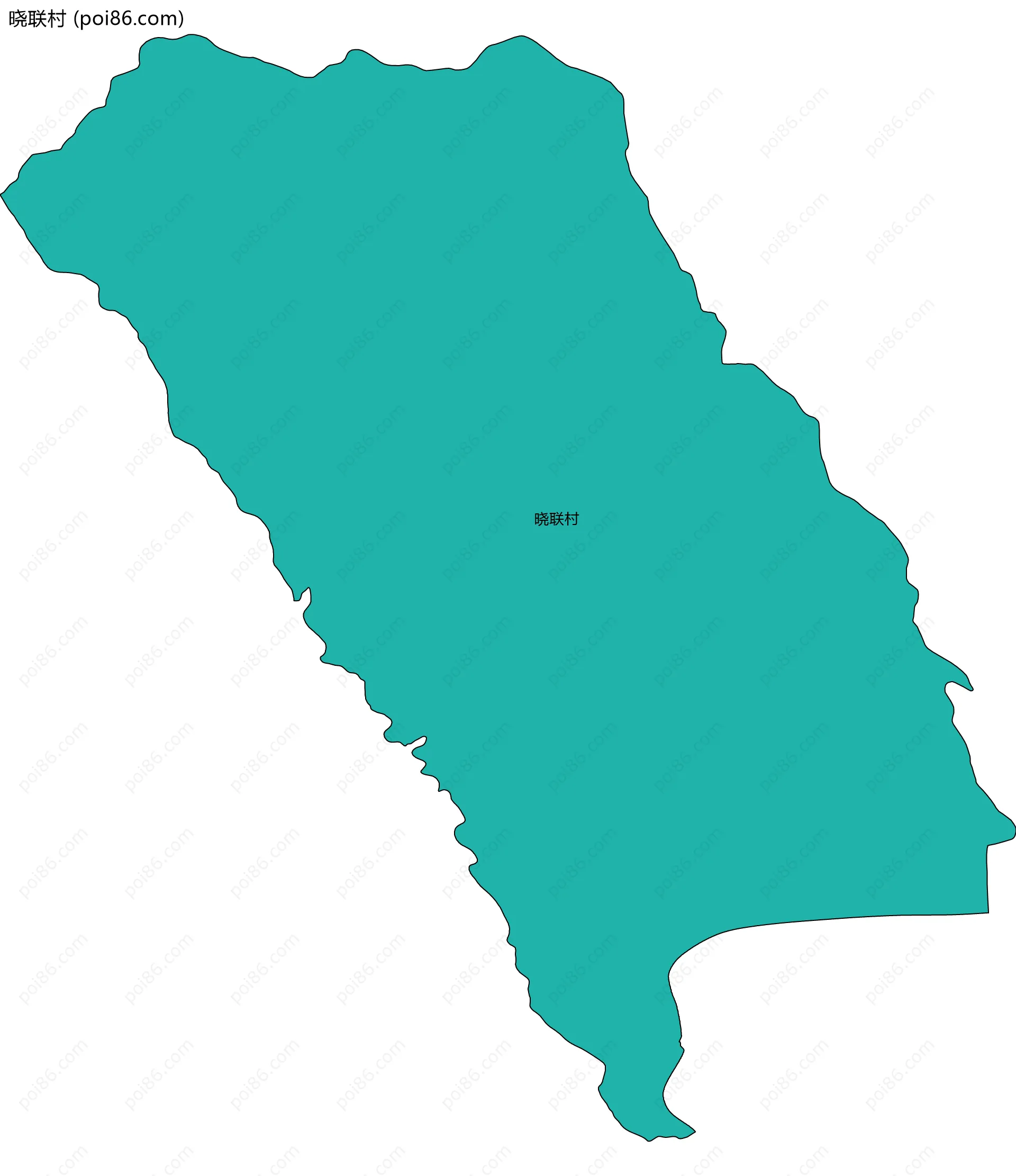 晓联村边界地图