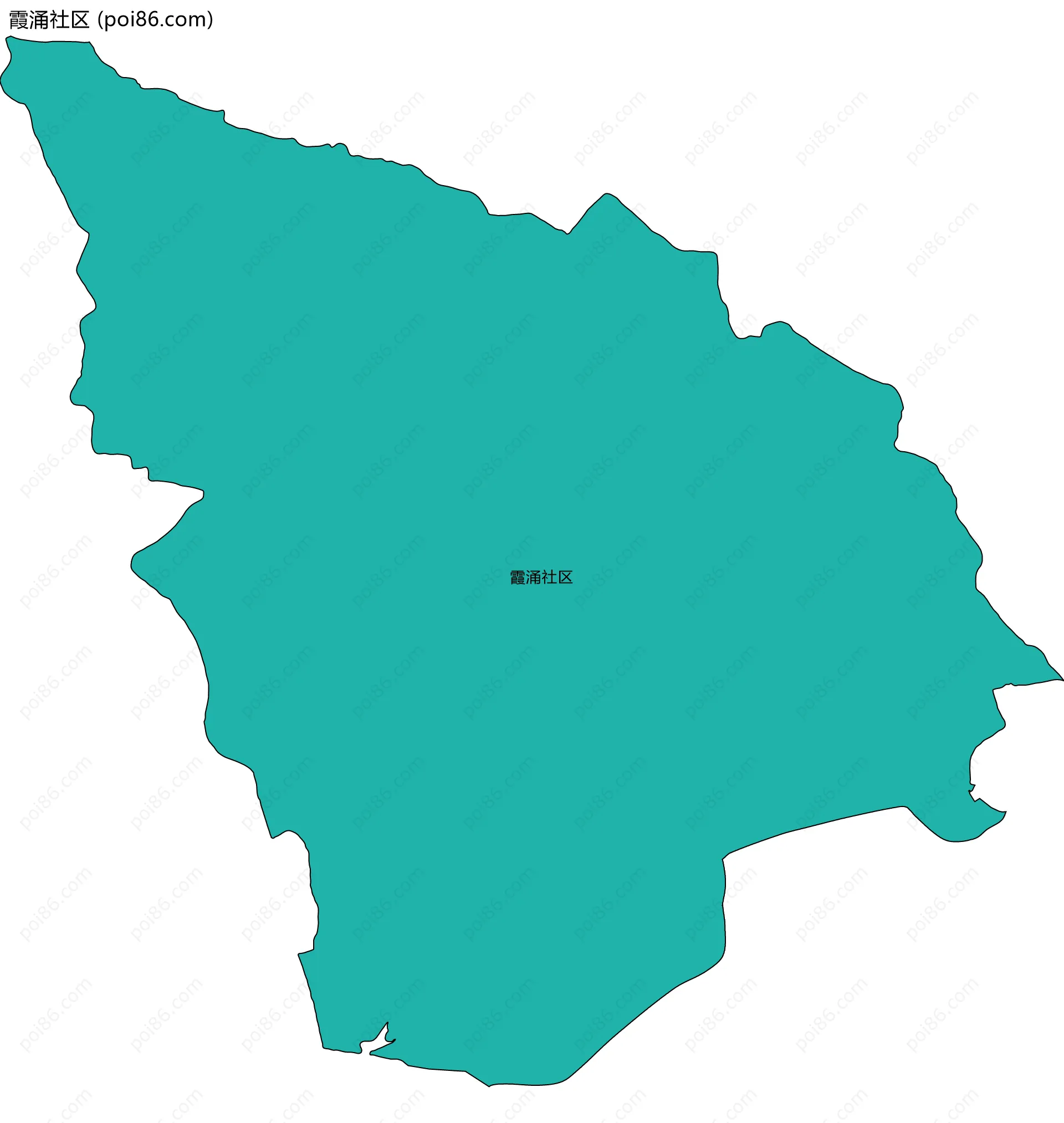 霞涌社区边界地图