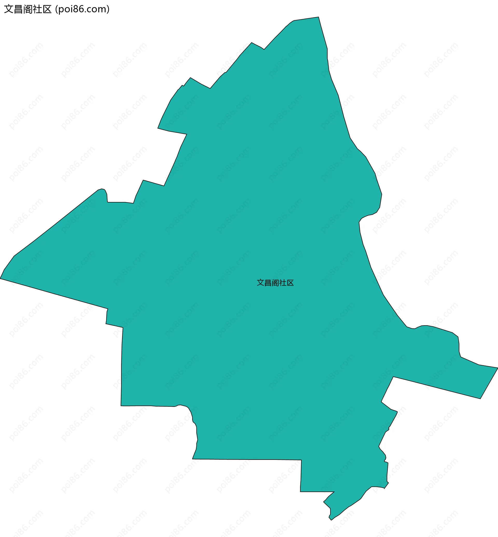 文昌阁社区边界地图