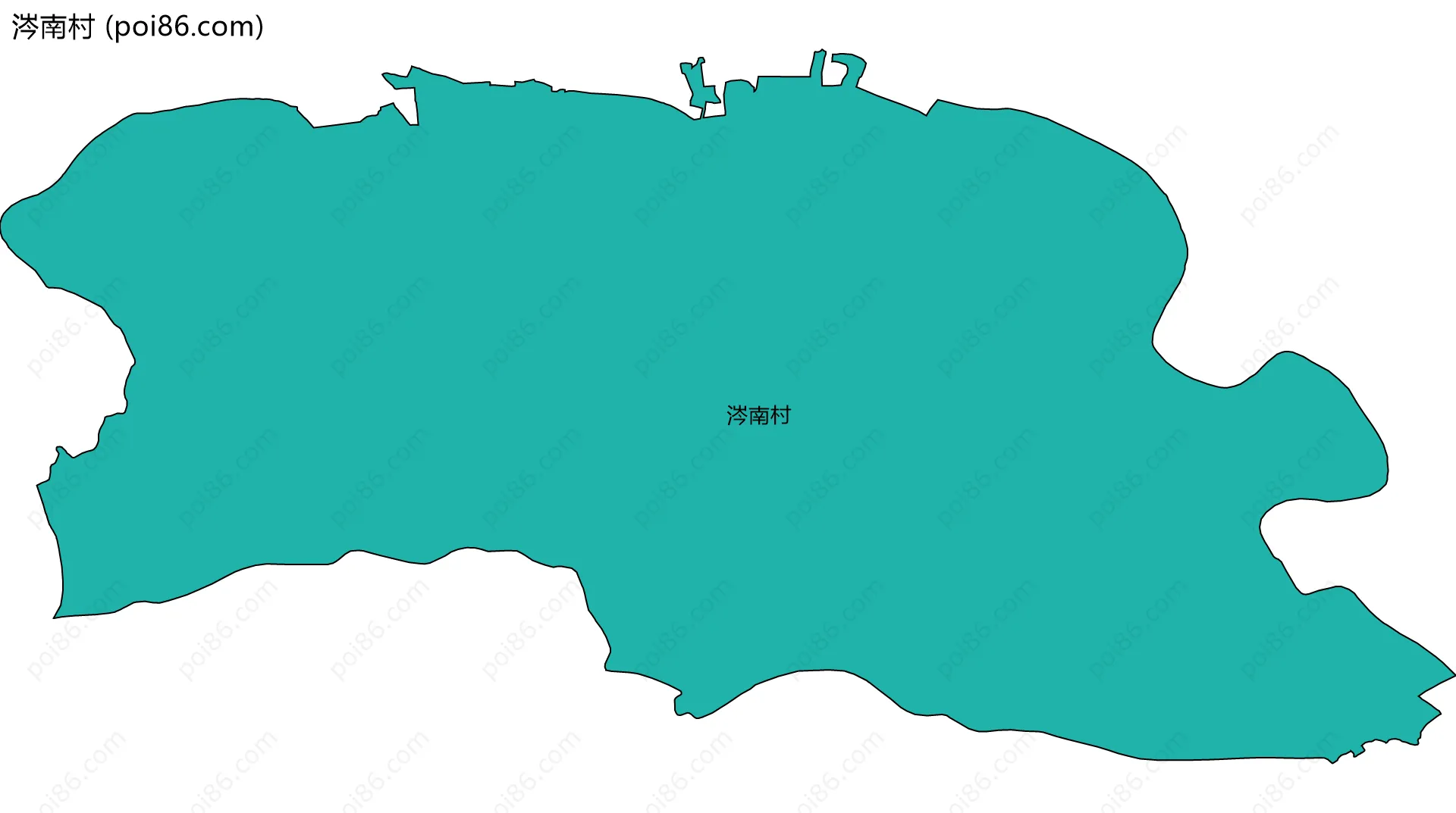 涔南村边界地图
