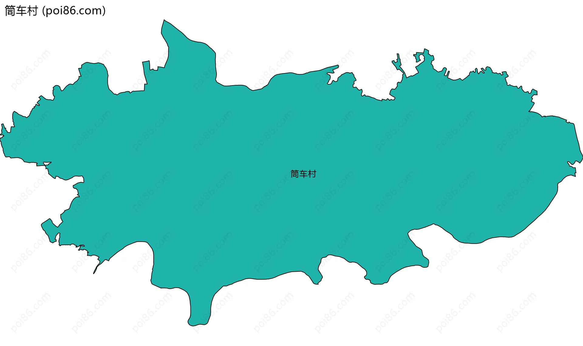 筒车村边界地图
