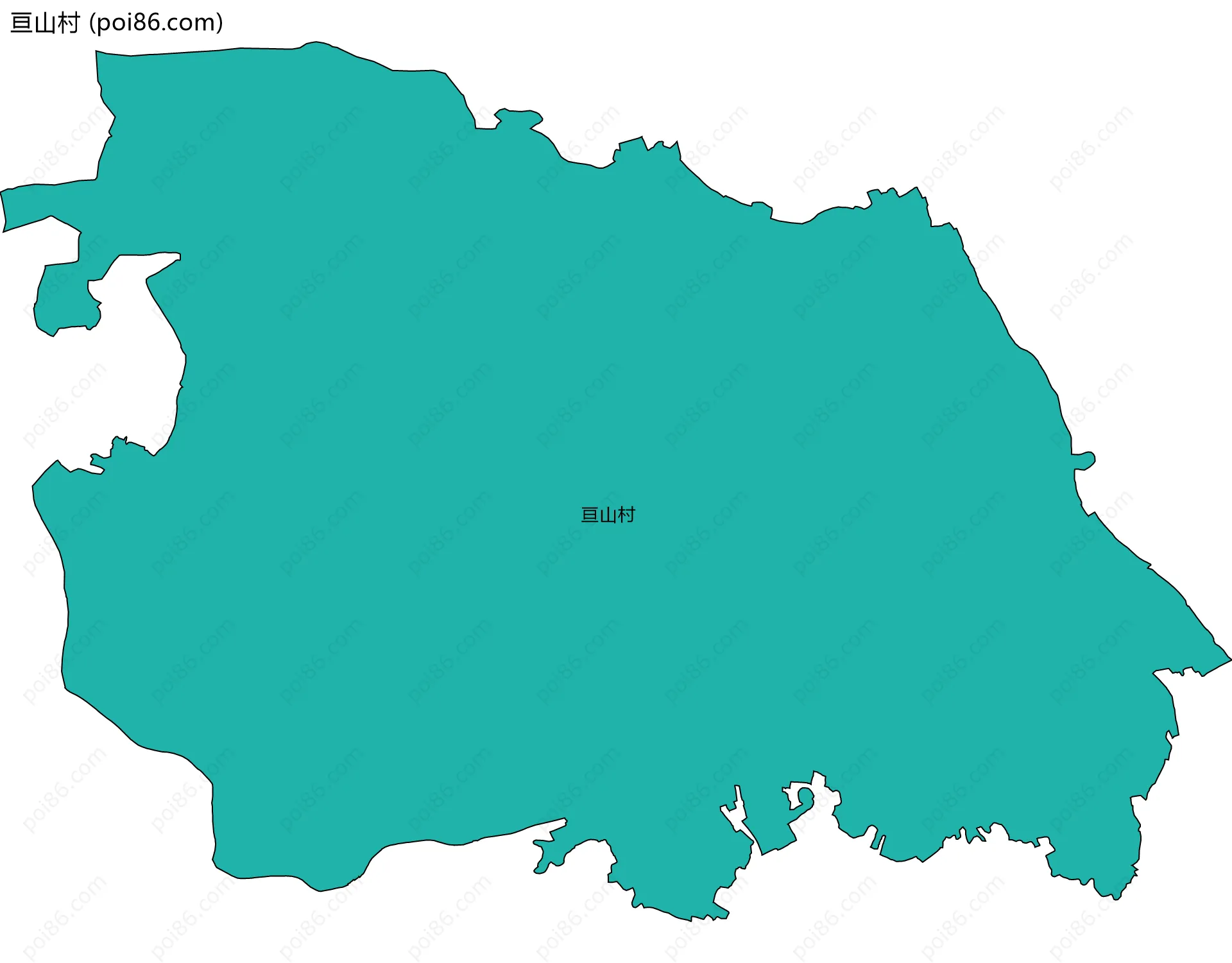 亘山村边界地图