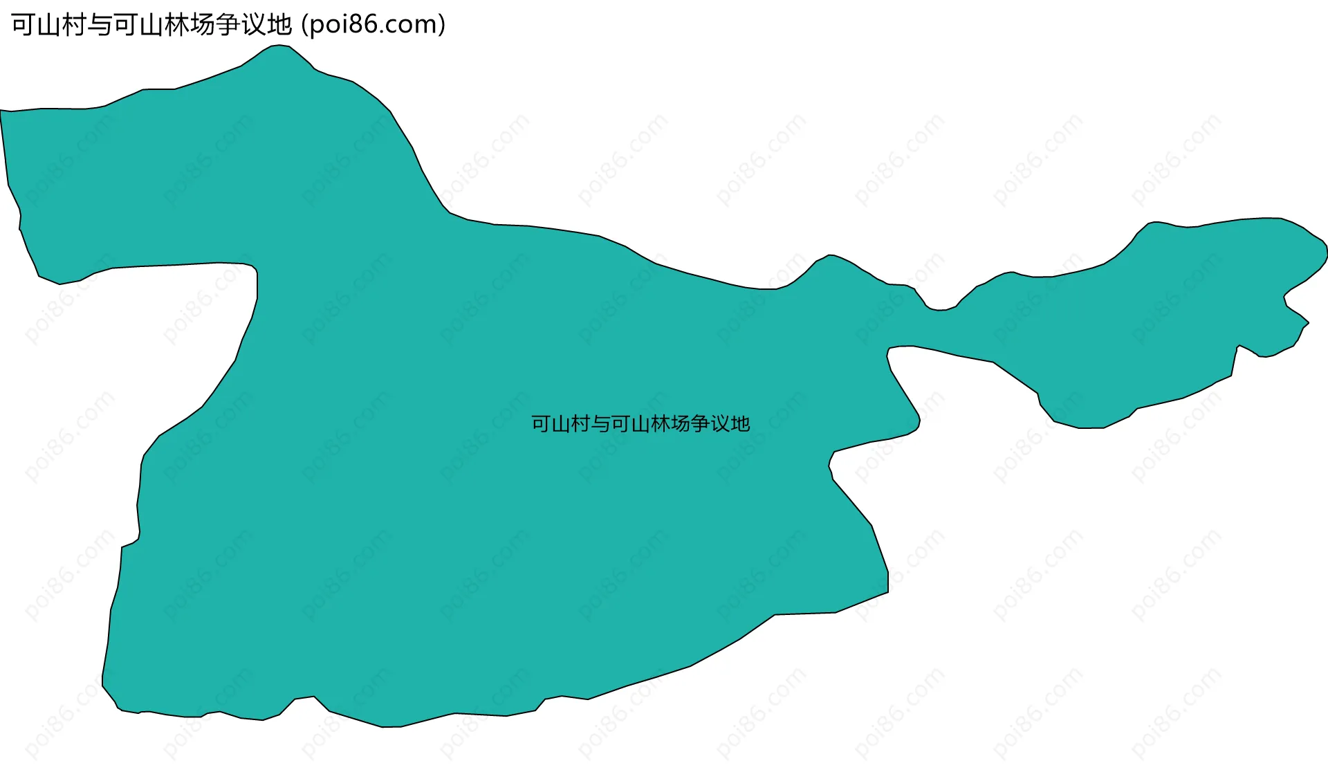 可山村与可山林场争议地边界地图