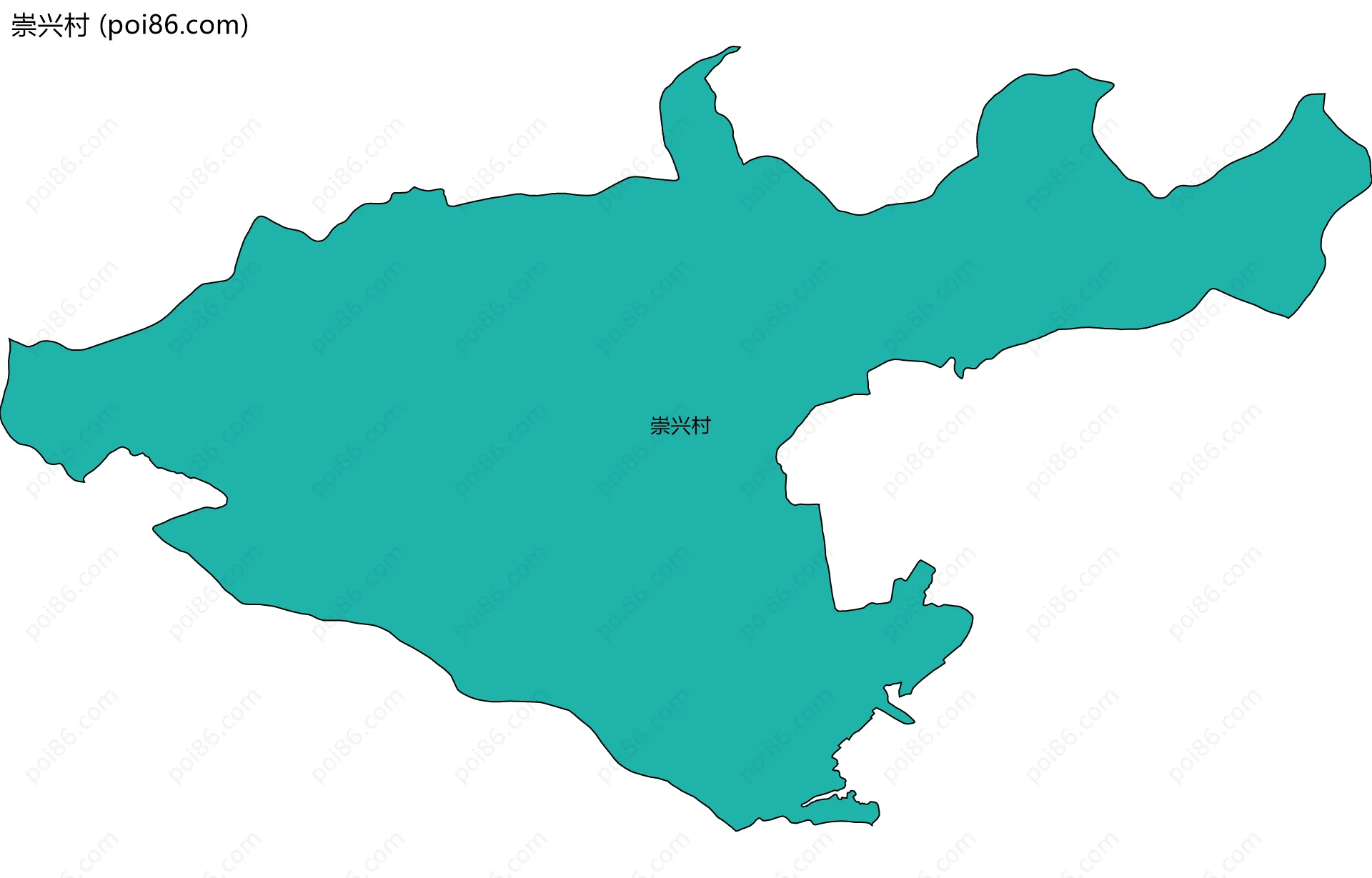 崇兴村边界地图