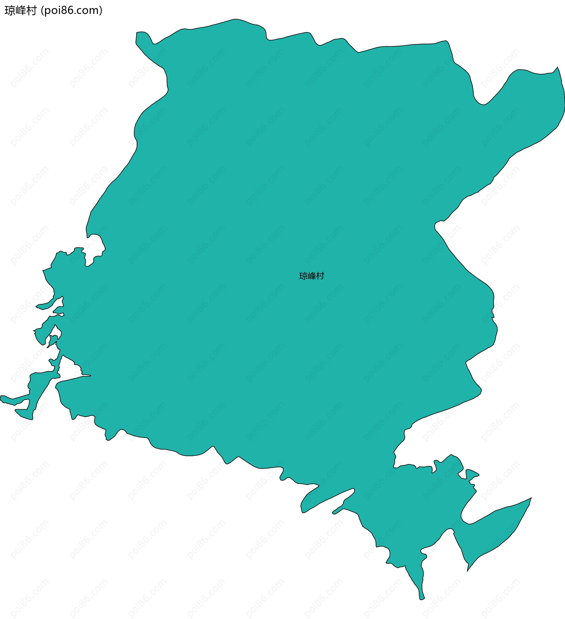 琼峰村边界地图