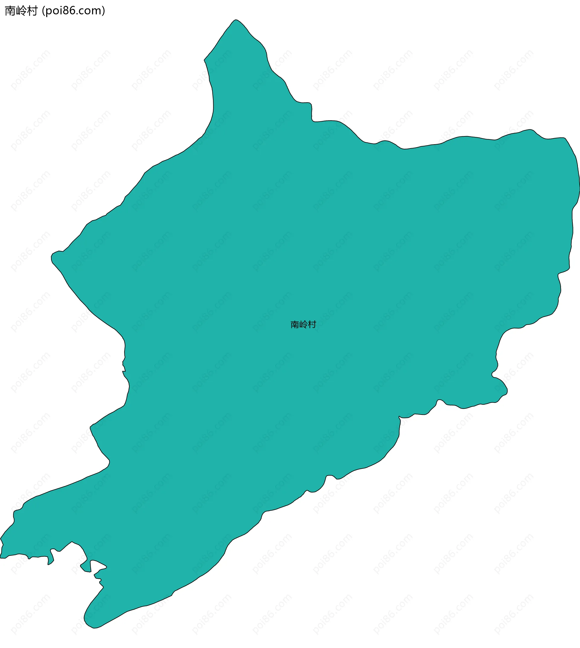 南岭村边界地图