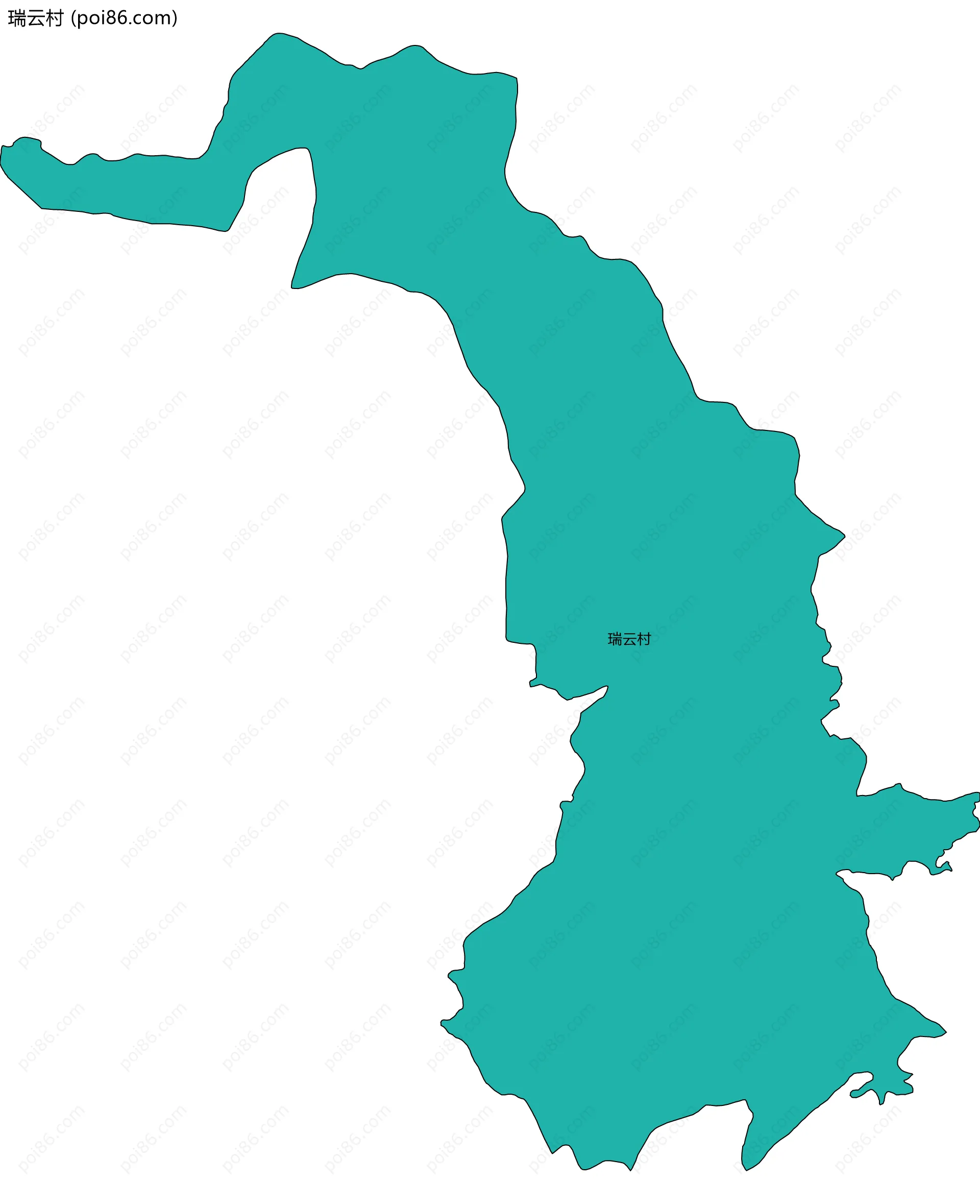 瑞云村边界地图